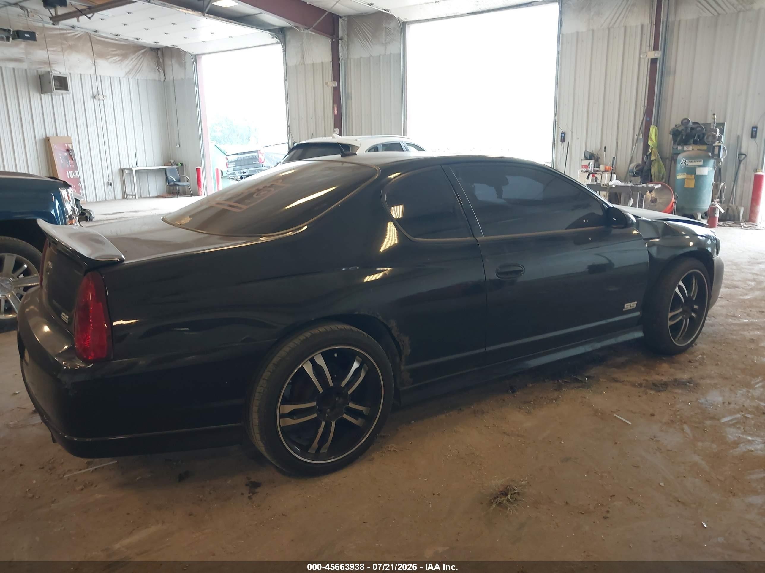 2006 Chevrolet Monte Carlo Ss Black vin: 2G1WL15C169189016