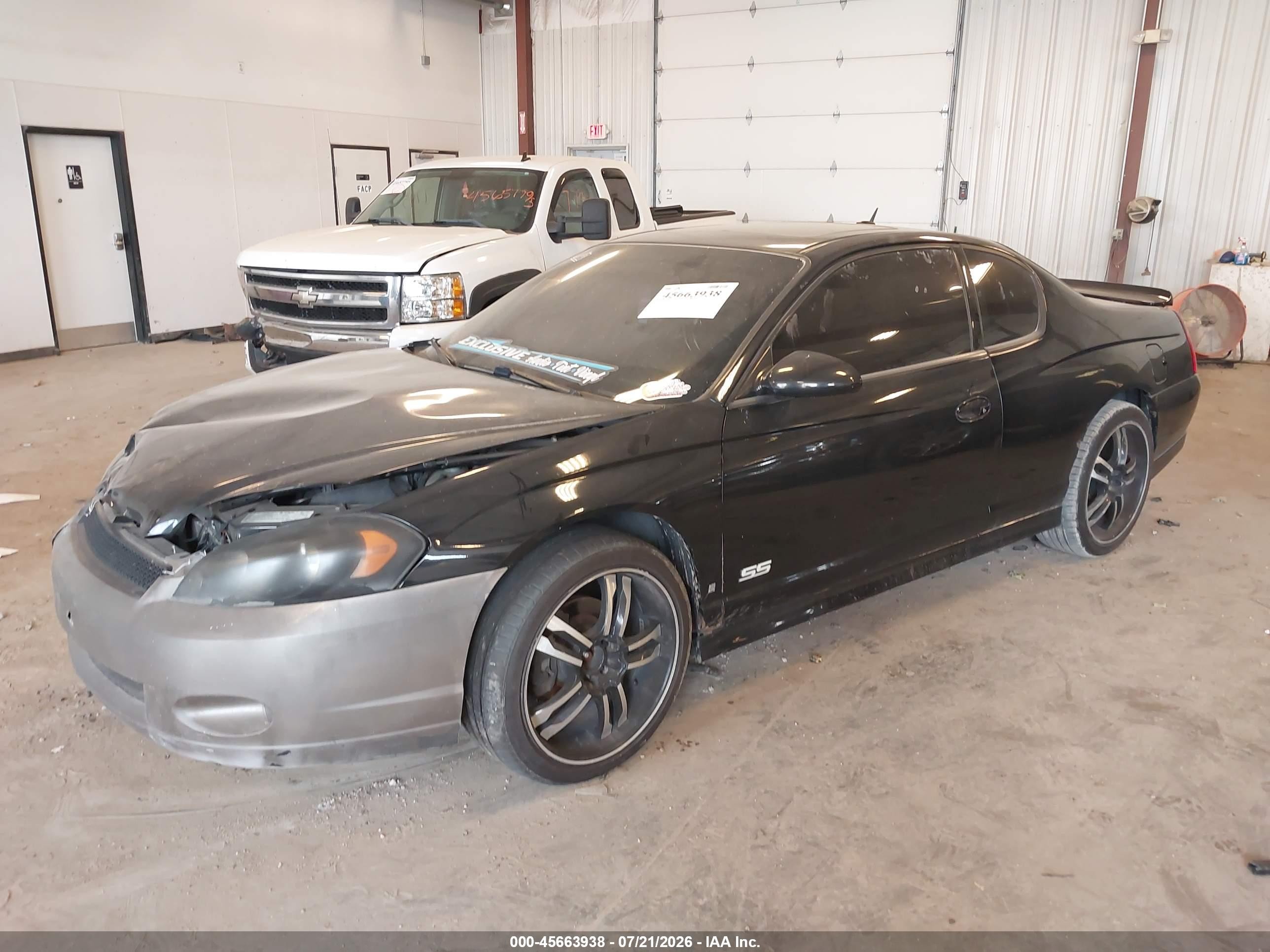 2006 Chevrolet Monte Carlo Ss Black vin: 2G1WL15C169189016