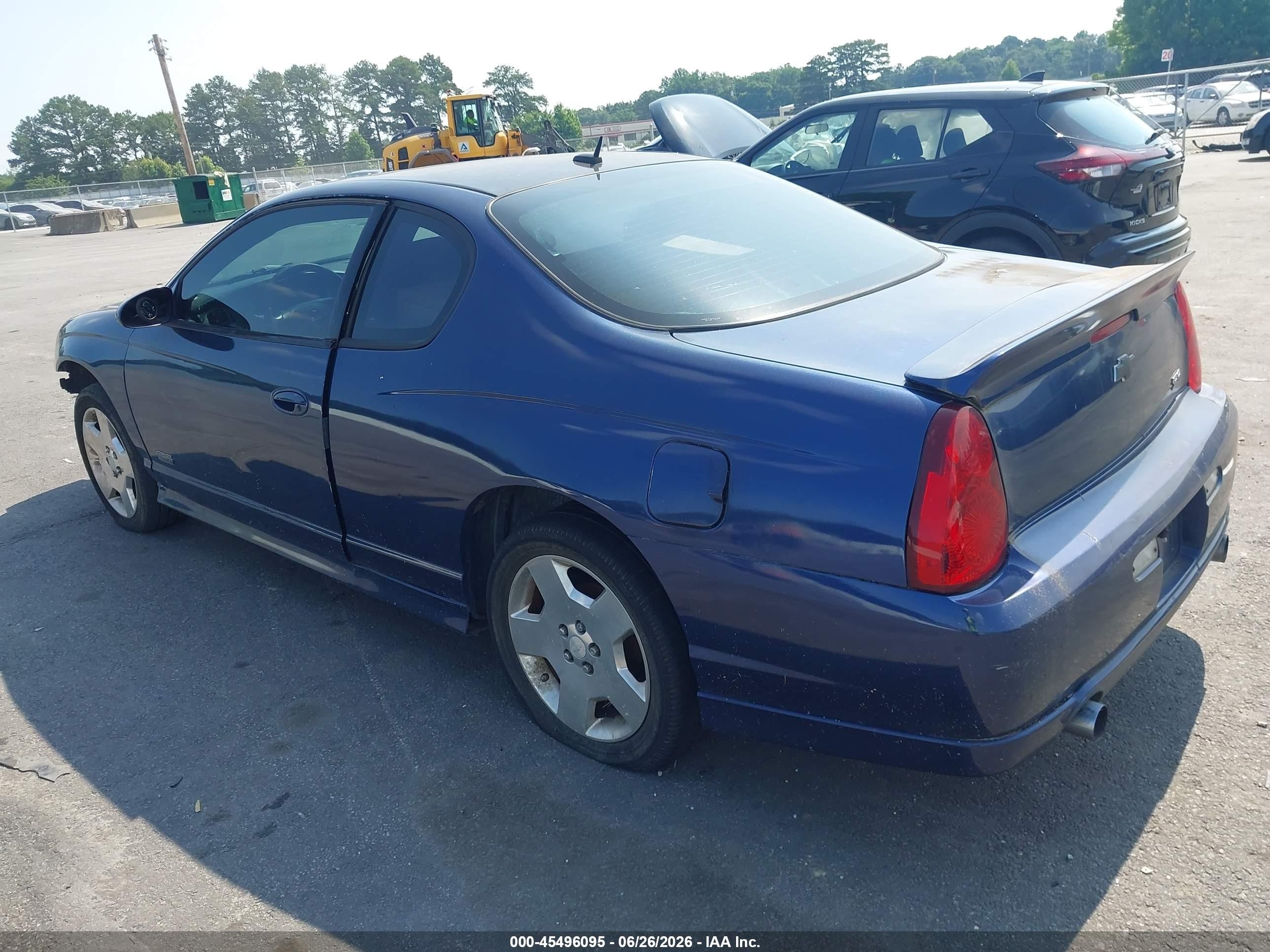 2006 Chevrolet Monte Carlo Ss Blue vin: 2G1WL15C469377612
