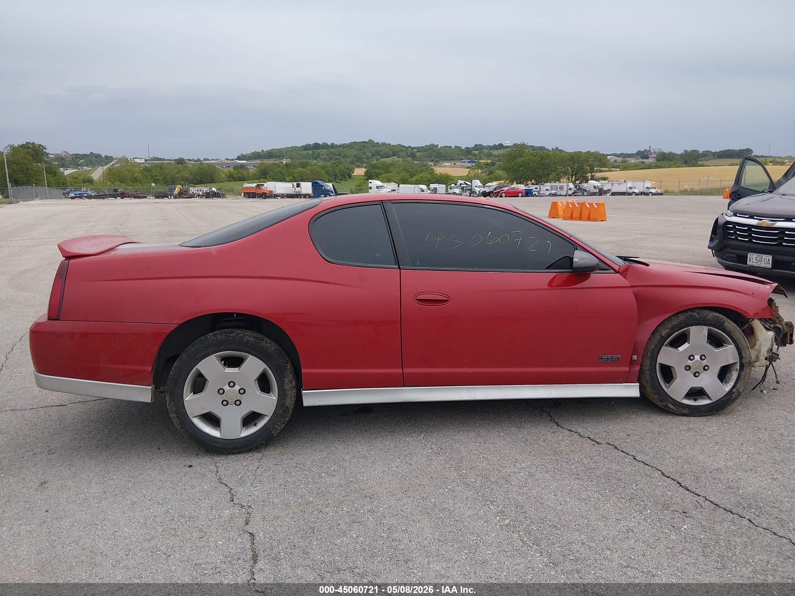 2007 Chevrolet Monte Carlo Ss Red vin: 2G1WL15C579394601