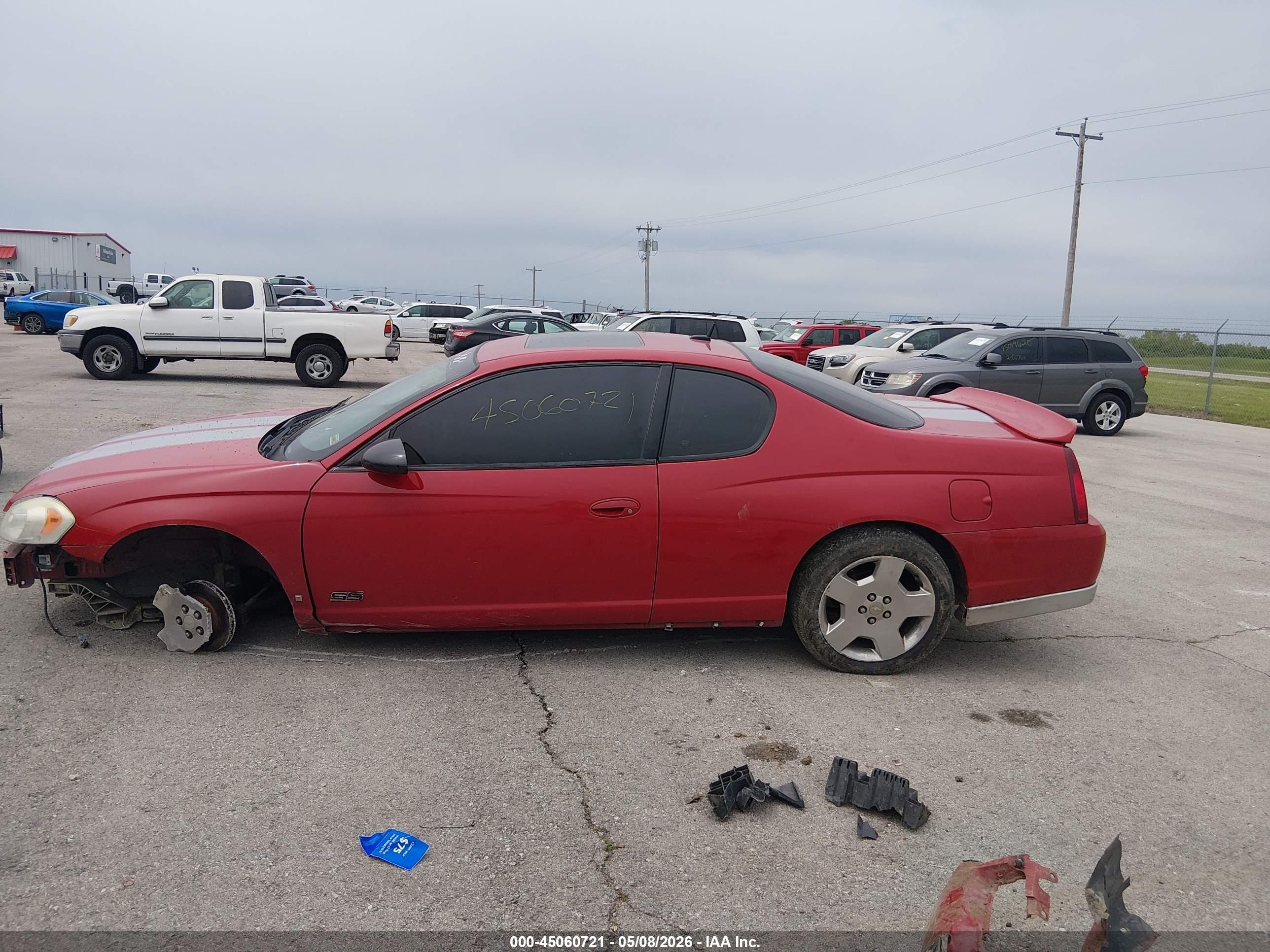 2007 Chevrolet Monte Carlo Ss Red vin: 2G1WL15C579394601