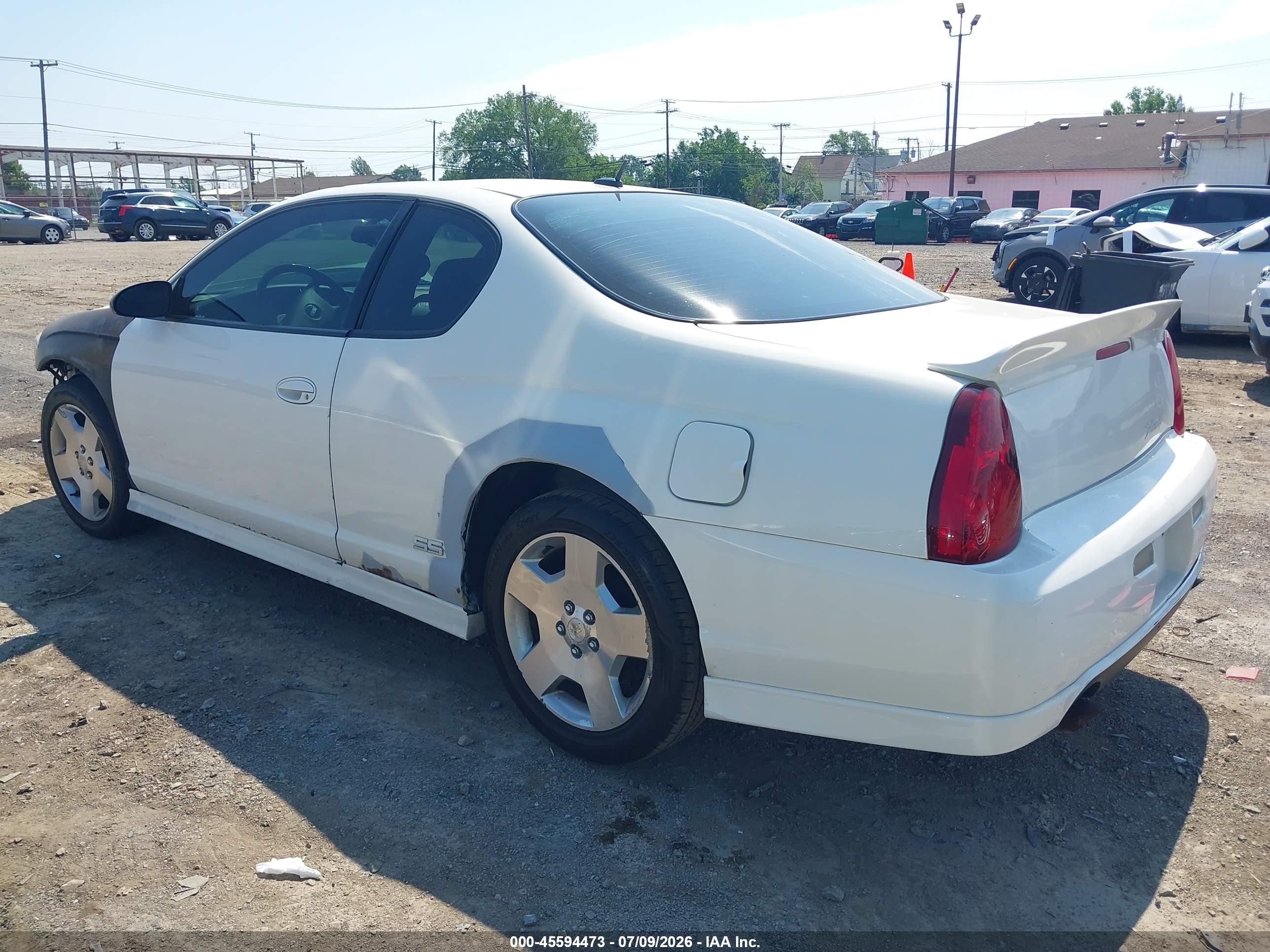 2007 Chevrolet Monte Carlo Ss Белый vin: 2G1WL15C779418798