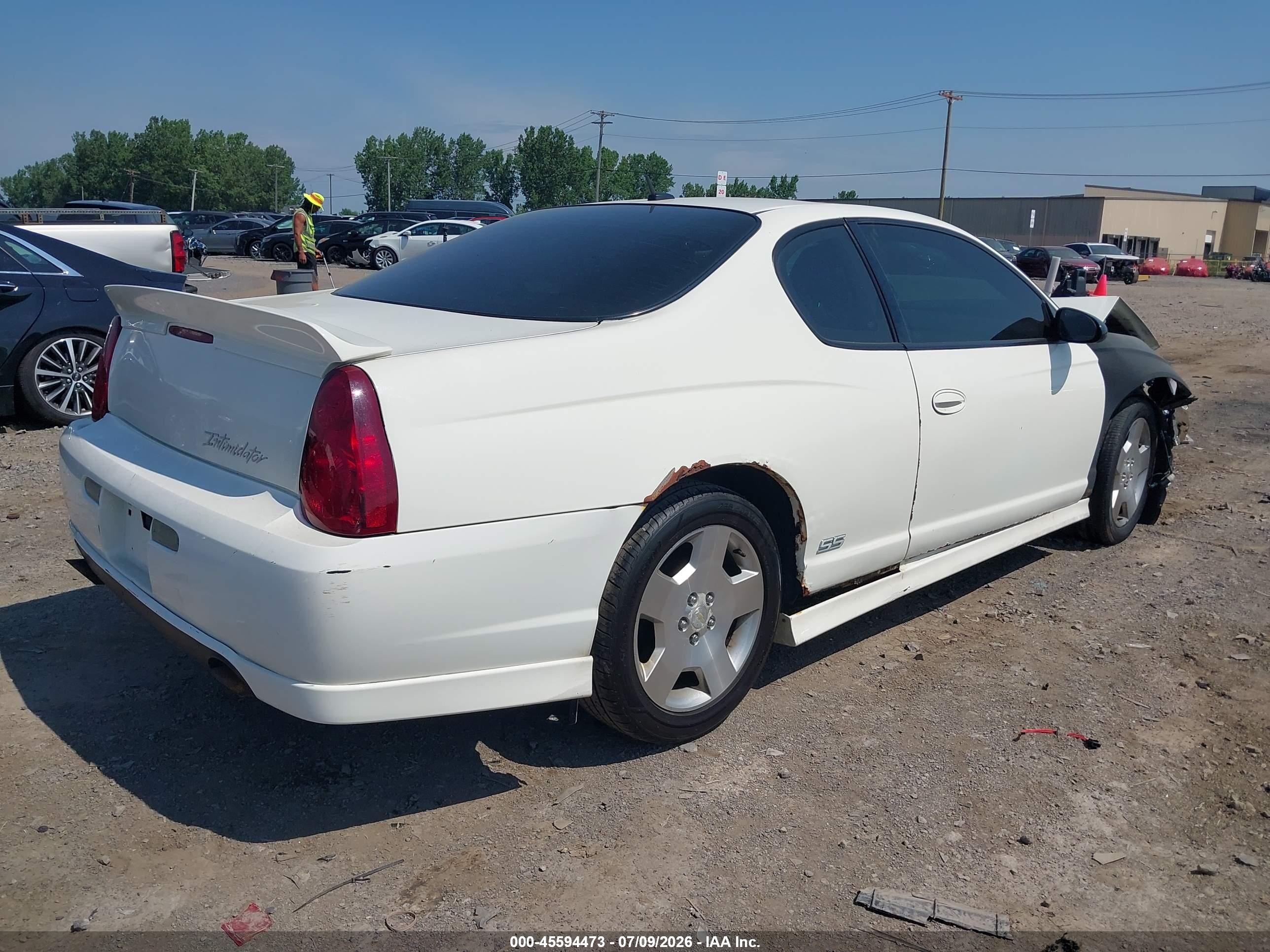2007 Chevrolet Monte Carlo Ss Белый vin: 2G1WL15C779418798