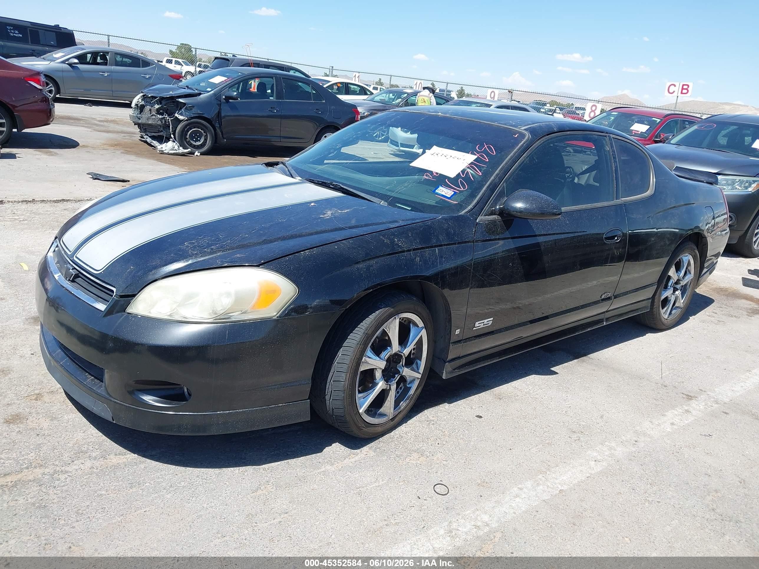 2007 Chevrolet Monte Carlo Ss Black vin: 2G1WL15C879101015