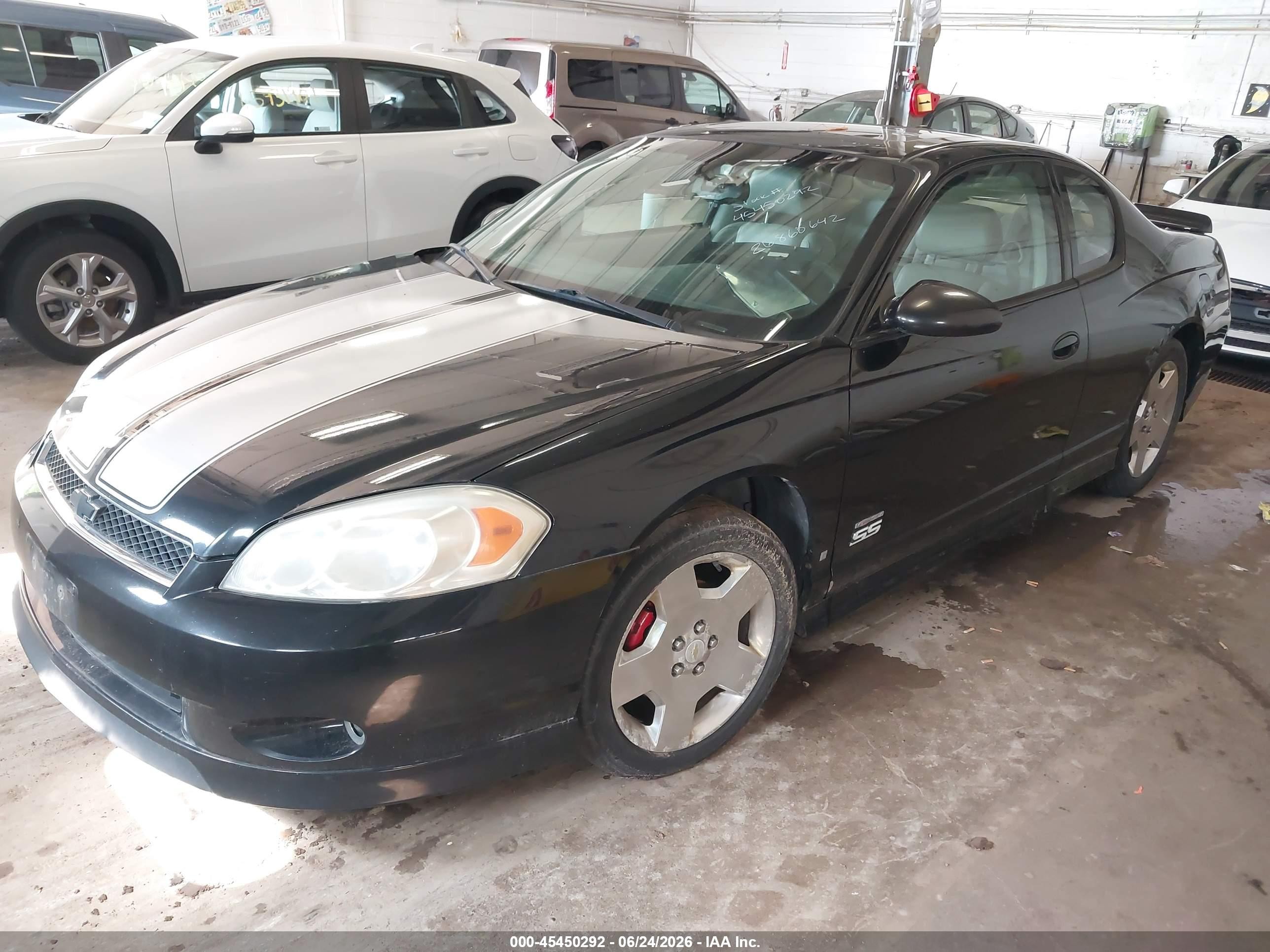 2007 Chevrolet Monte Carlo Ss Black vin: 2G1WL15CX79418343