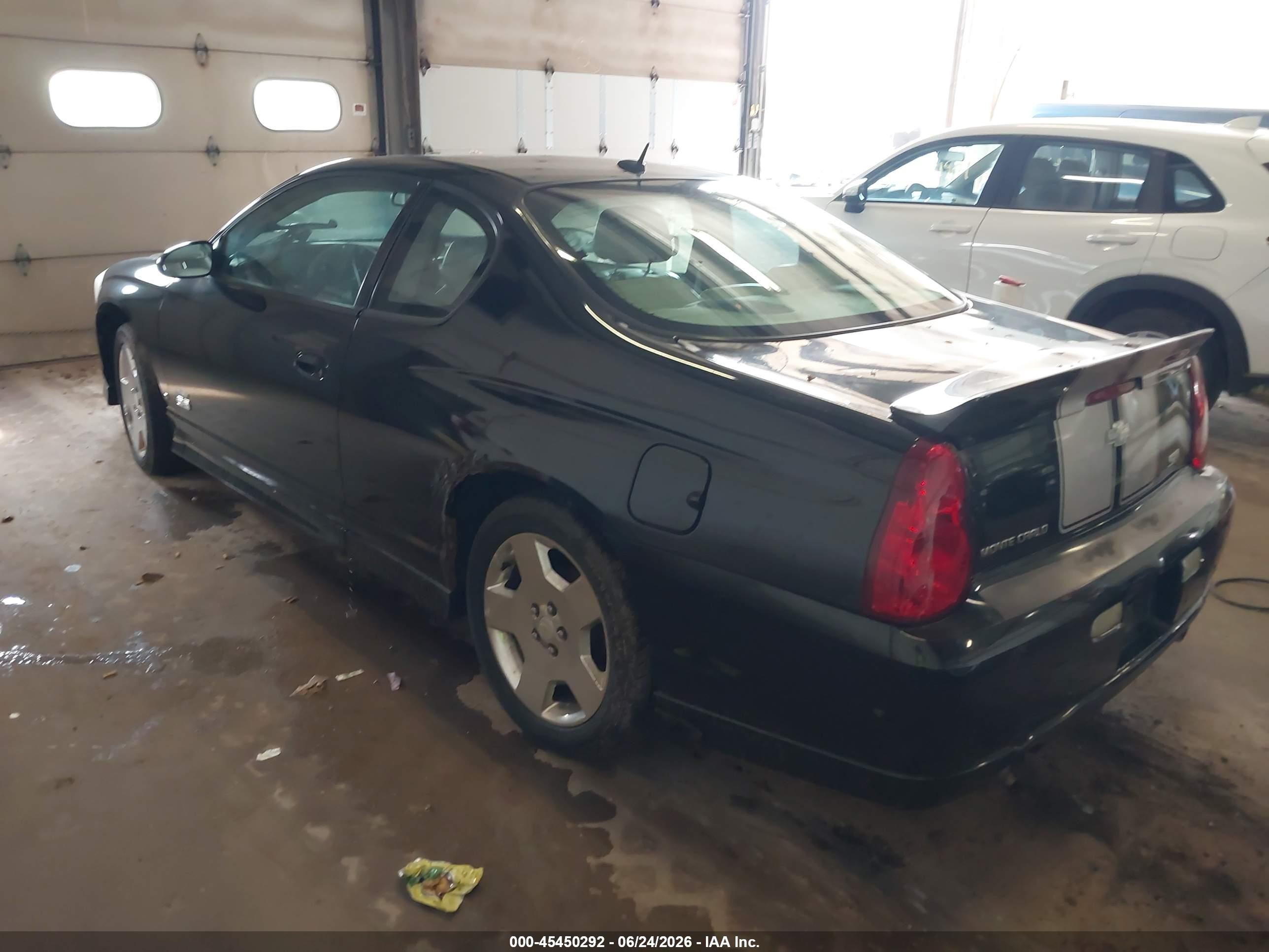 2007 Chevrolet Monte Carlo Ss Black vin: 2G1WL15CX79418343
