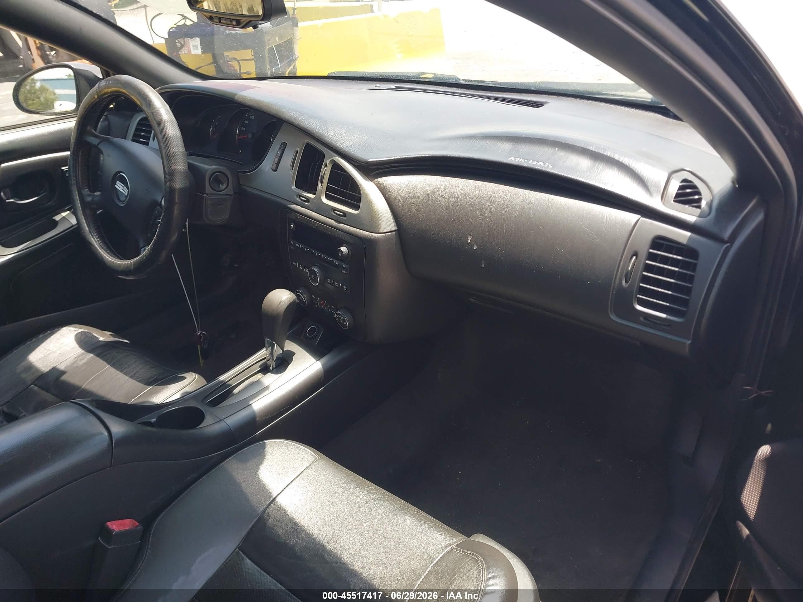 2006 Chevrolet Monte Carlo Ss Black vin: 2G1WL16C069248877