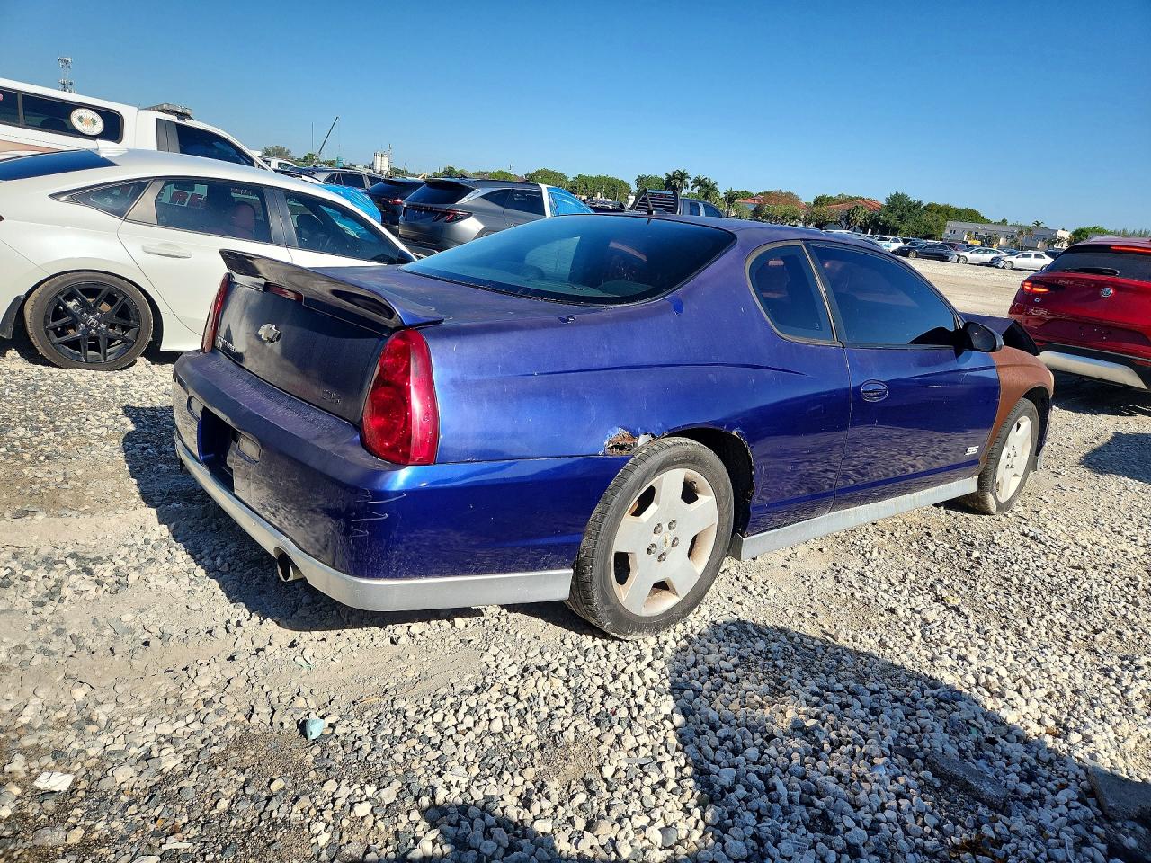 2007 Chevrolet Monte Carlo Ss Blue vin: 2G1WL16C279311110