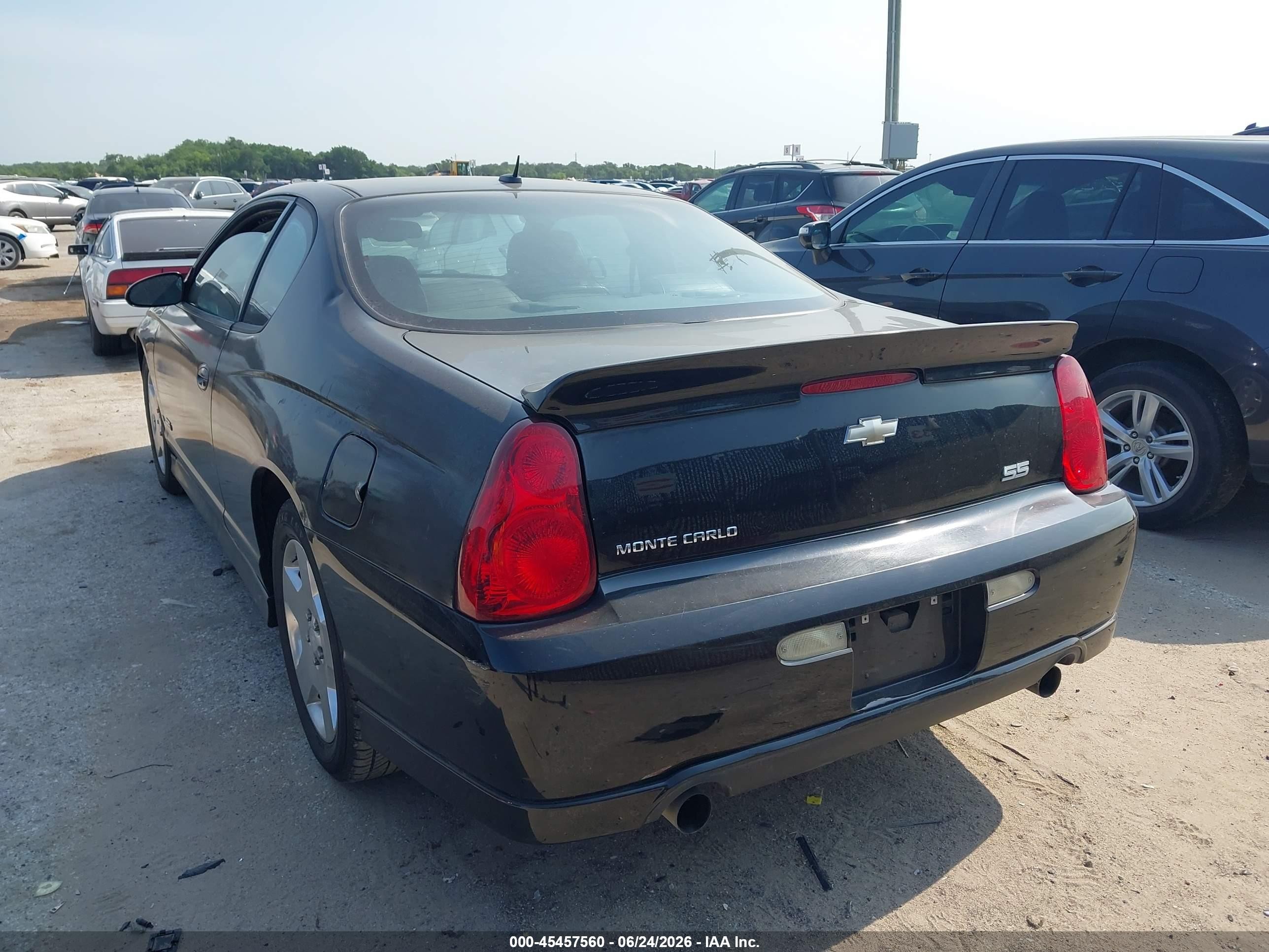 2007 Chevrolet Monte Carlo Ss Black vin: 2G1WL16C479103438