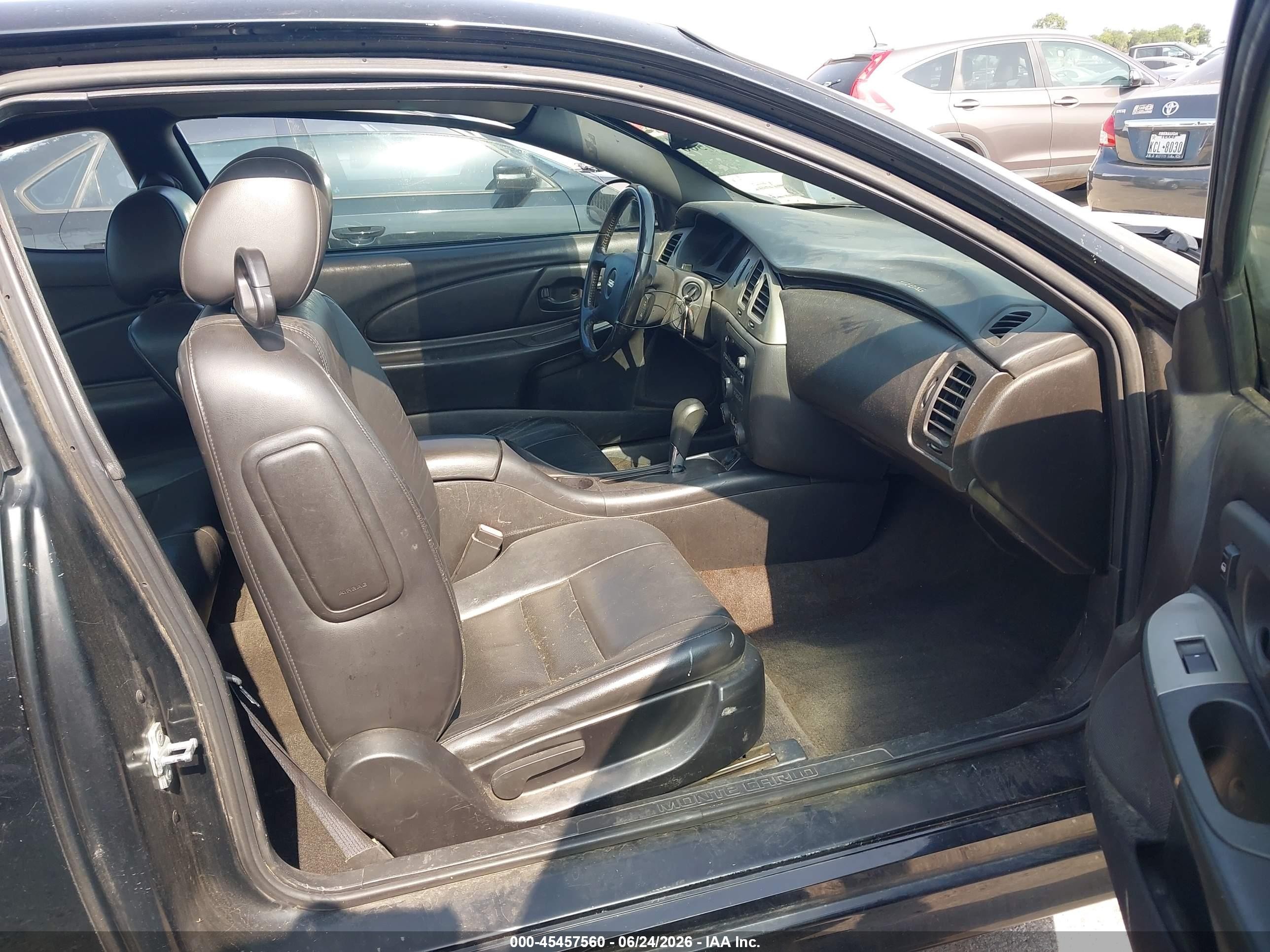 2007 Chevrolet Monte Carlo Ss Black vin: 2G1WL16C479103438