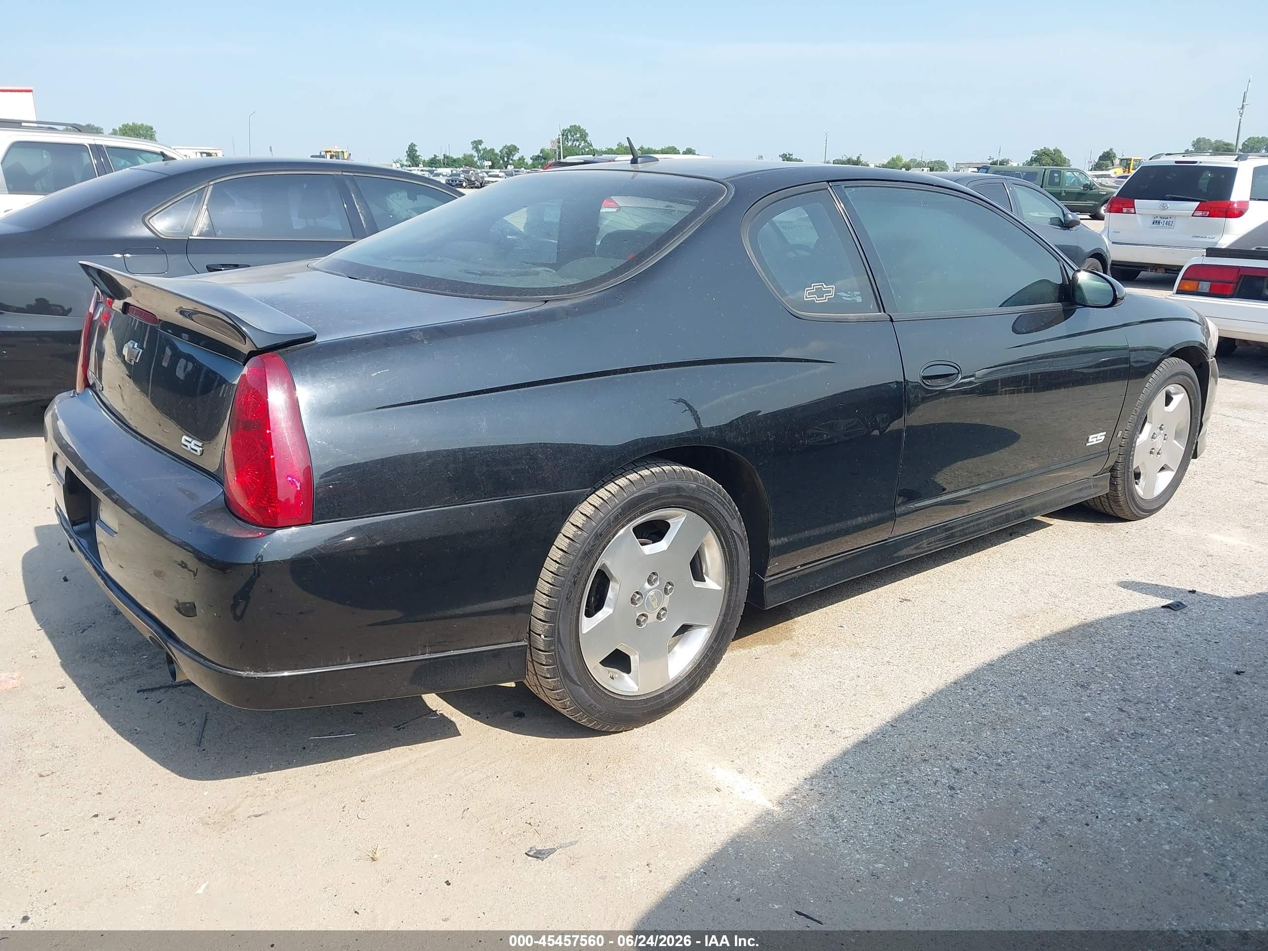 2007 Chevrolet Monte Carlo Ss Black vin: 2G1WL16C479103438