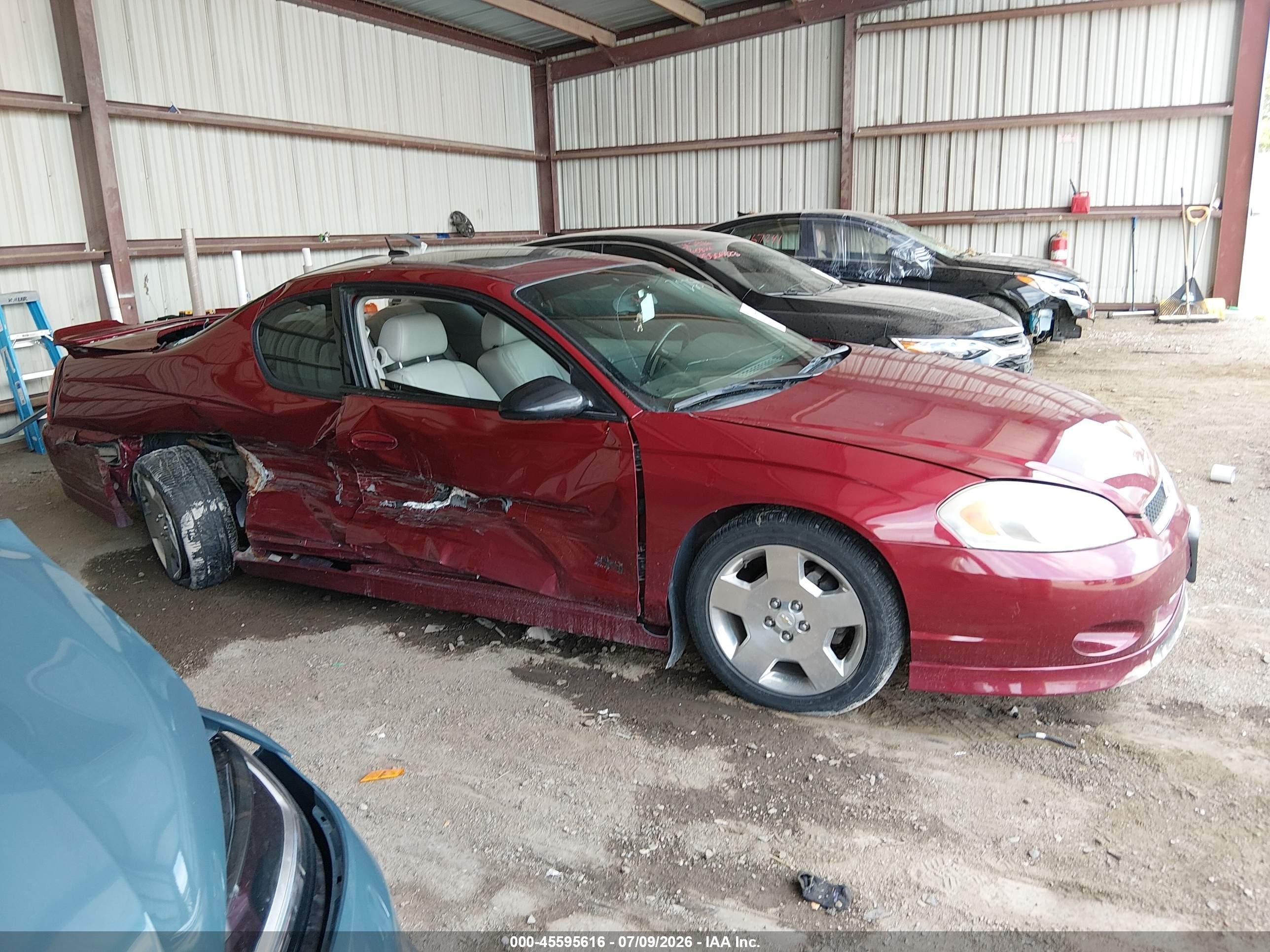 2007 Chevrolet Monte Carlo Ss Red vin: 2G1WL16C679303026