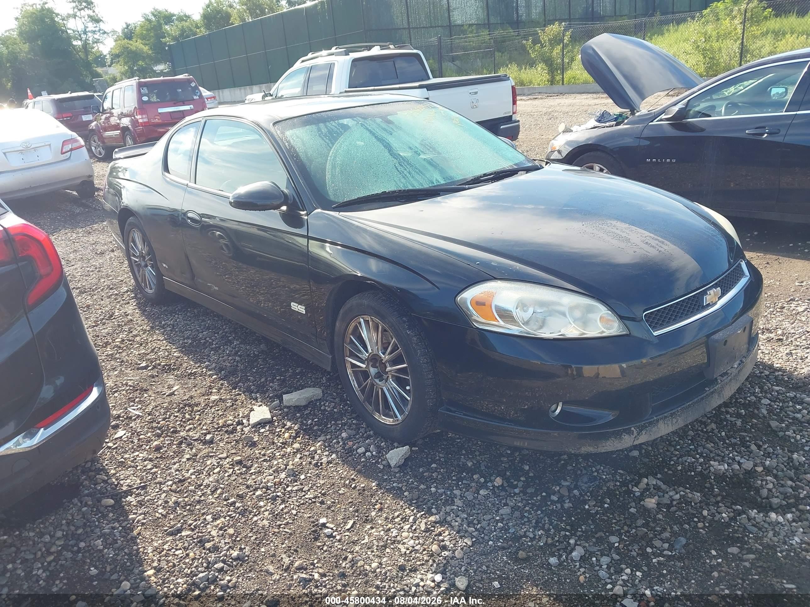 2006 Chevrolet Monte Carlo Ss Black vin: 2G1WL16C769377778