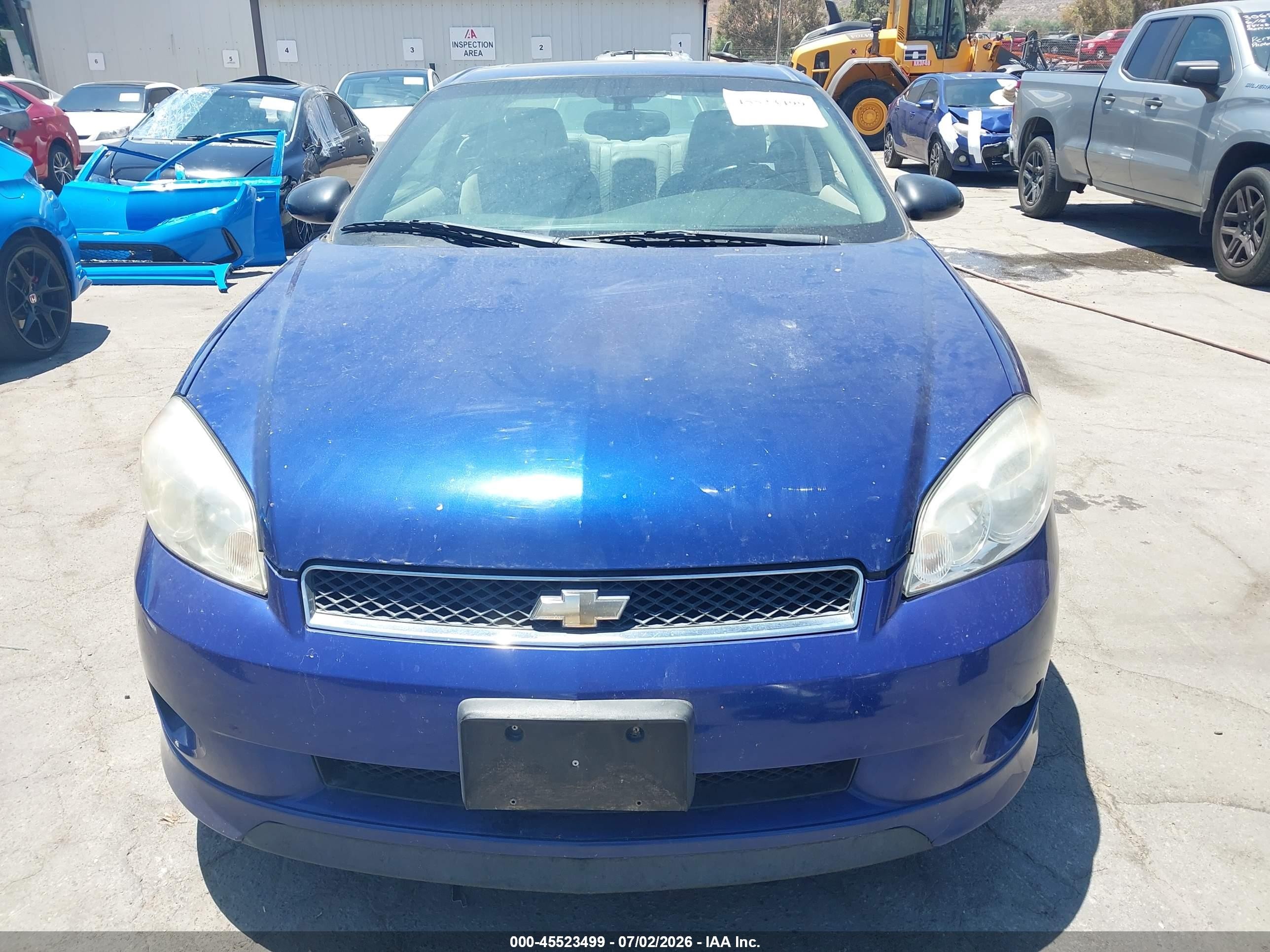 2006 Chevrolet Monte Carlo Ss Синий vin: 2G1WL16C869359726