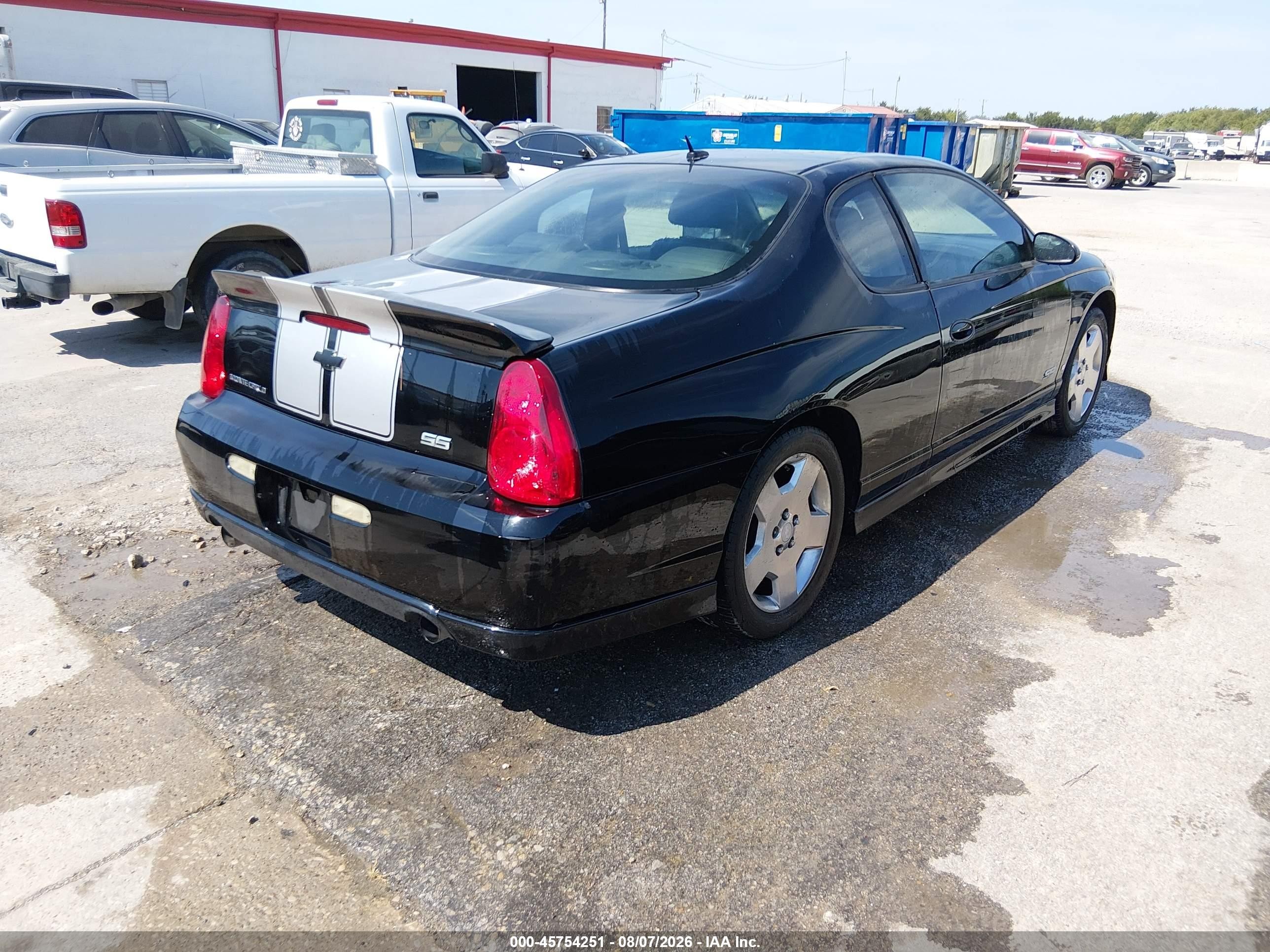 2007 Chevrolet Monte Carlo Ss Black vin: 2G1WL16C979309595