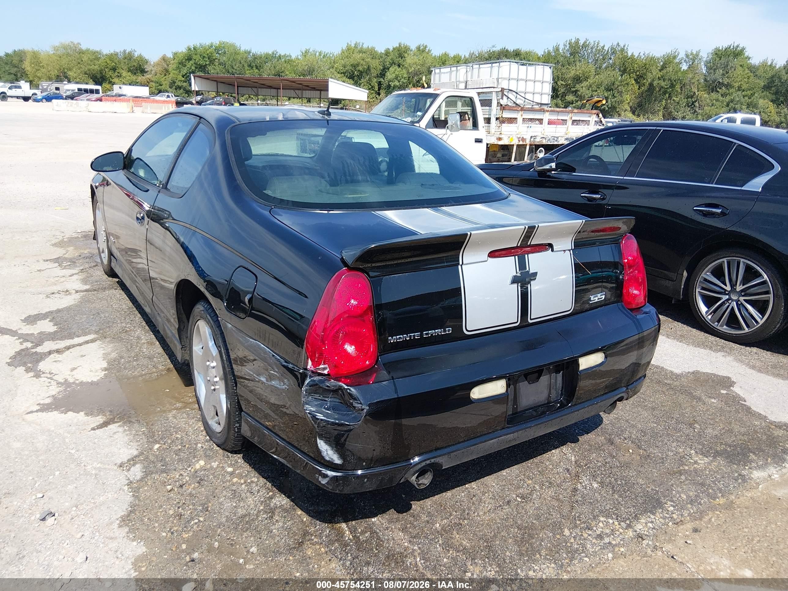 2007 Chevrolet Monte Carlo Ss Black vin: 2G1WL16C979309595