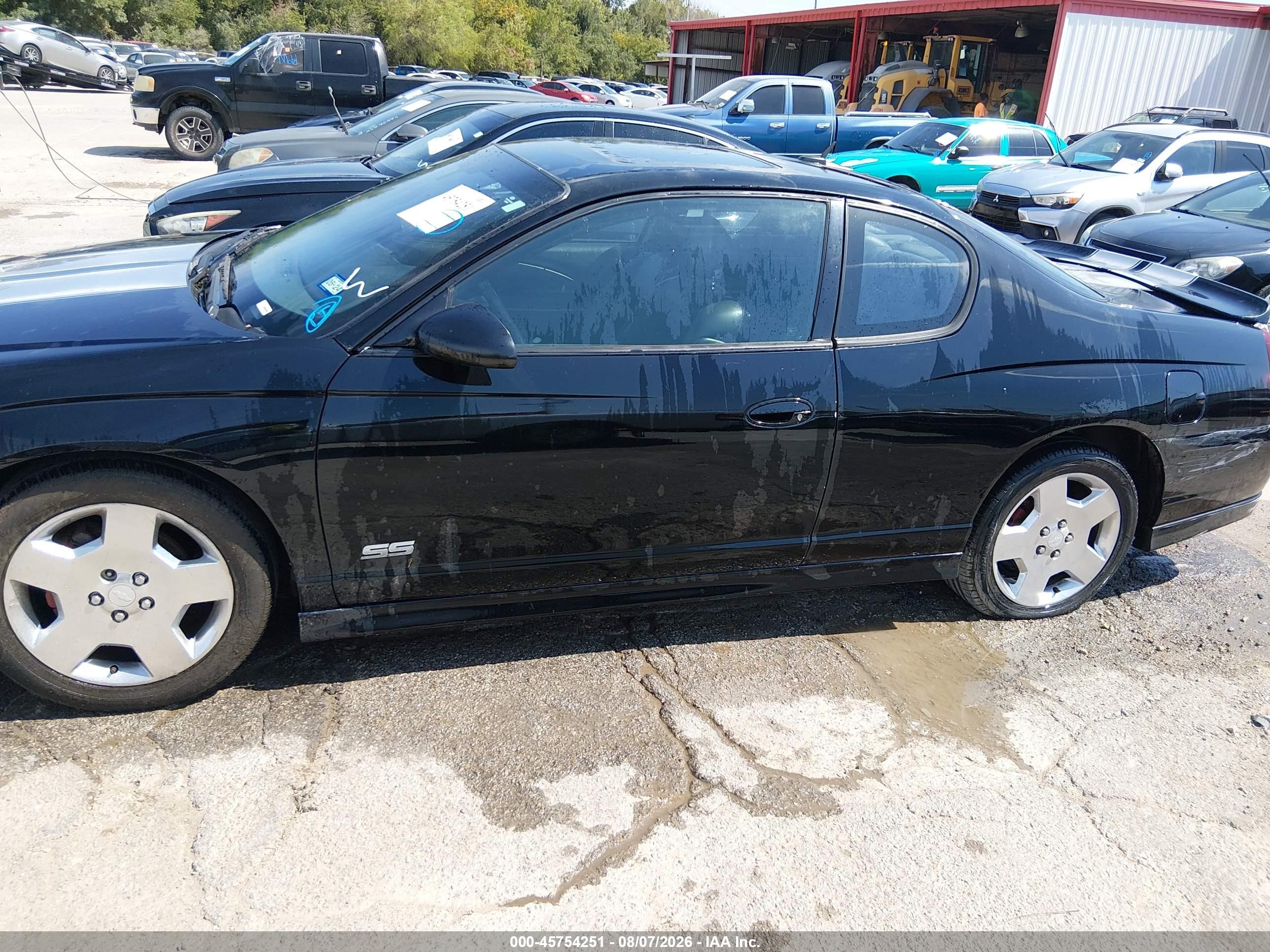 2007 Chevrolet Monte Carlo Ss Black vin: 2G1WL16C979309595