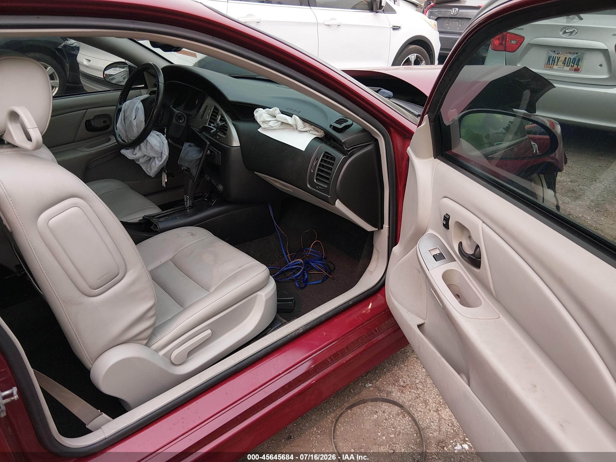 2007 Chevrolet Monte Carlo Ss Red vin: 2G1WL16CX79192822