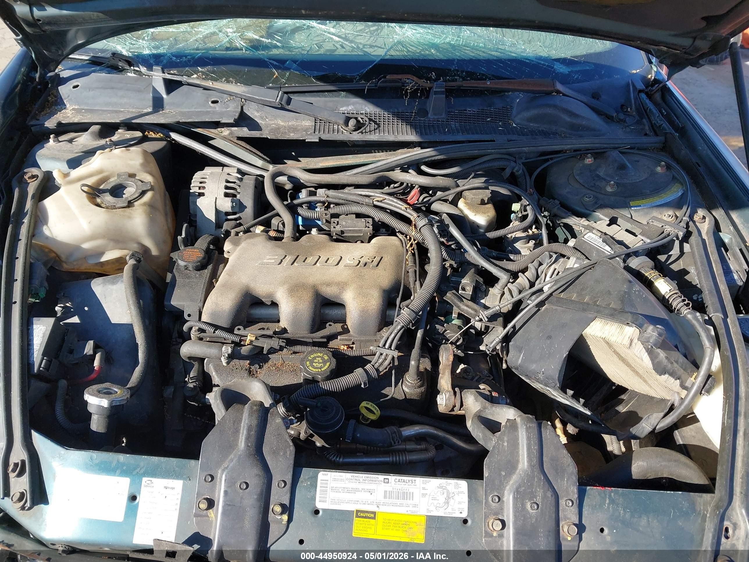 2001 Chevrolet Lumina   Green vin: 2G1WL52J611270028