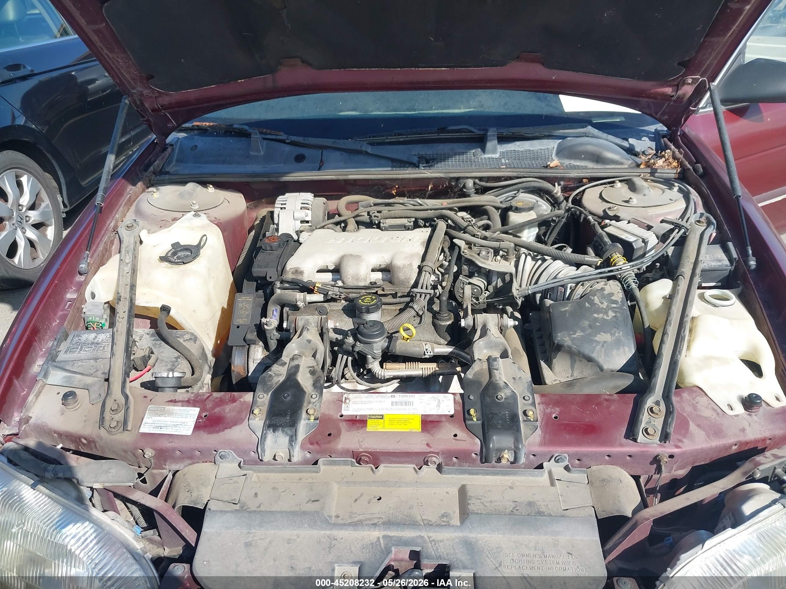 2001 Chevrolet Lumina   Burgundy vin: 2G1WL52J811285386