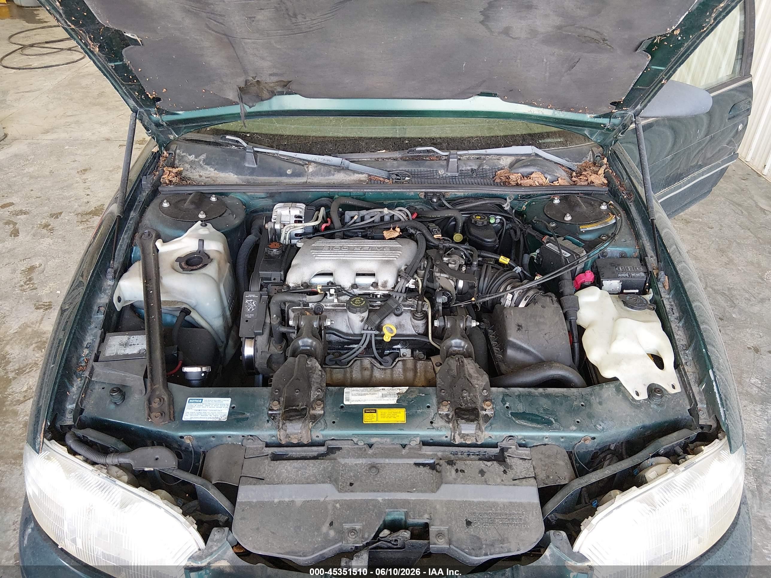 1998 Chevrolet Lumina   Green vin: 2G1WL52M2W1109385