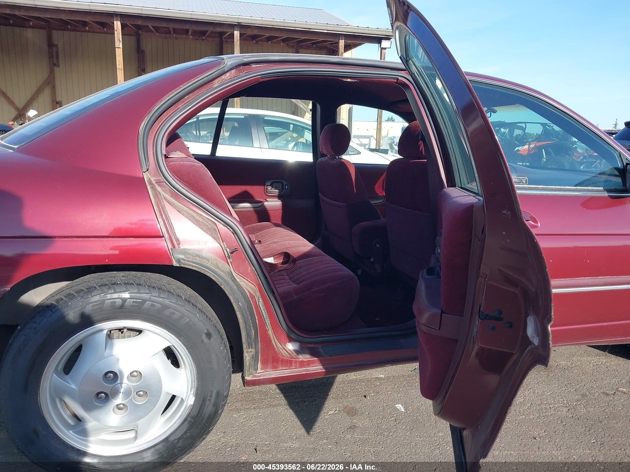 1998 Chevrolet Lumina Ls Maroon vin: 2G1WL52M9W9324117