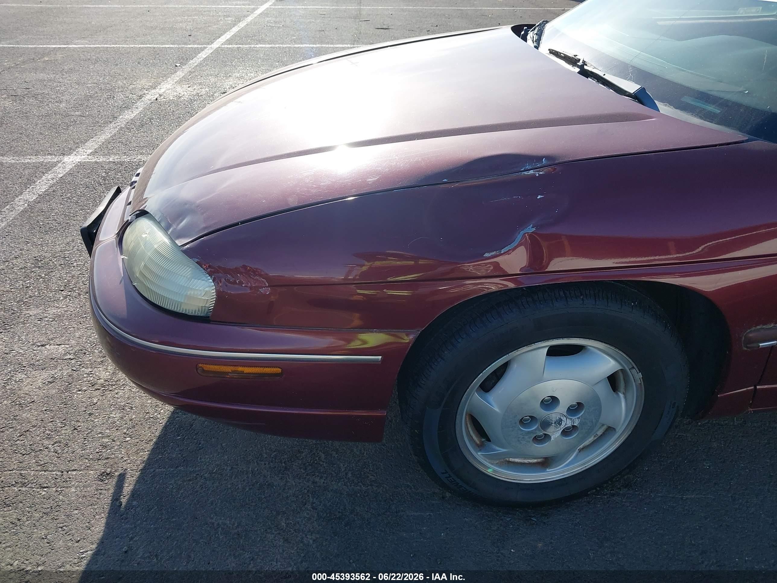 1998 Chevrolet Lumina Ls Maroon vin: 2G1WL52M9W9324117