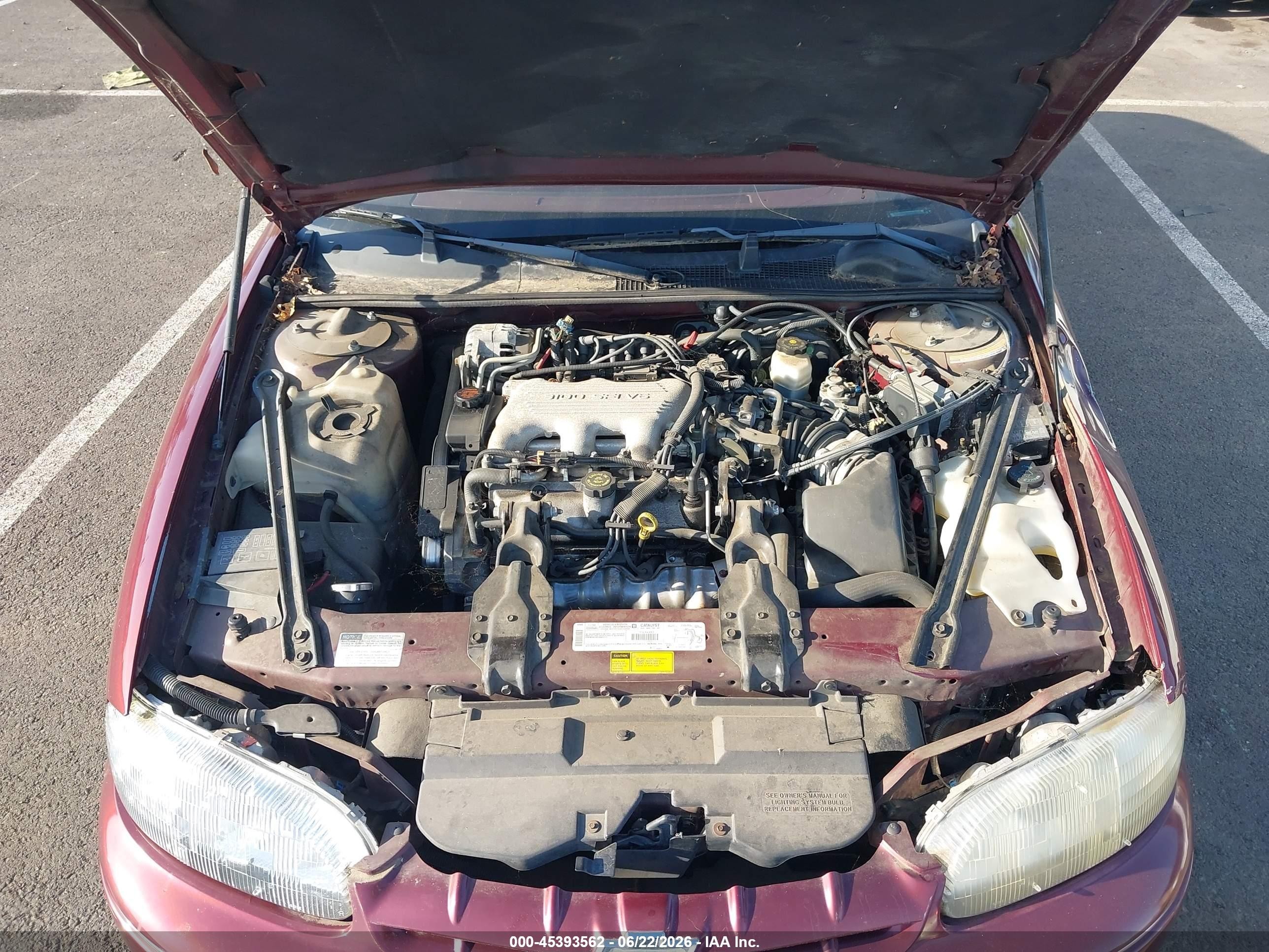 1998 Chevrolet Lumina Ls Maroon vin: 2G1WL52M9W9324117