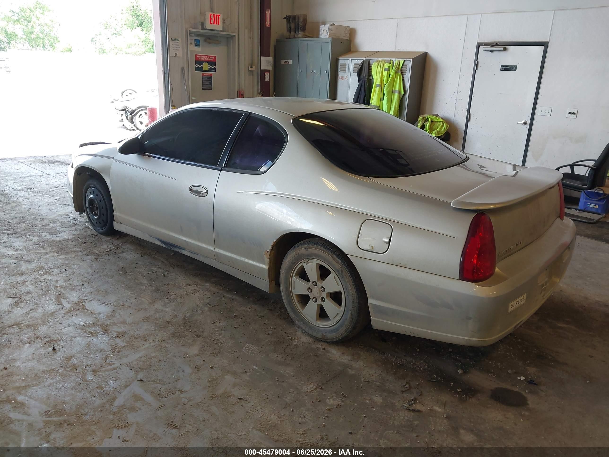 2006 Chevrolet Monte Carlo Lt Silver vin: 2G1WM15K069256869