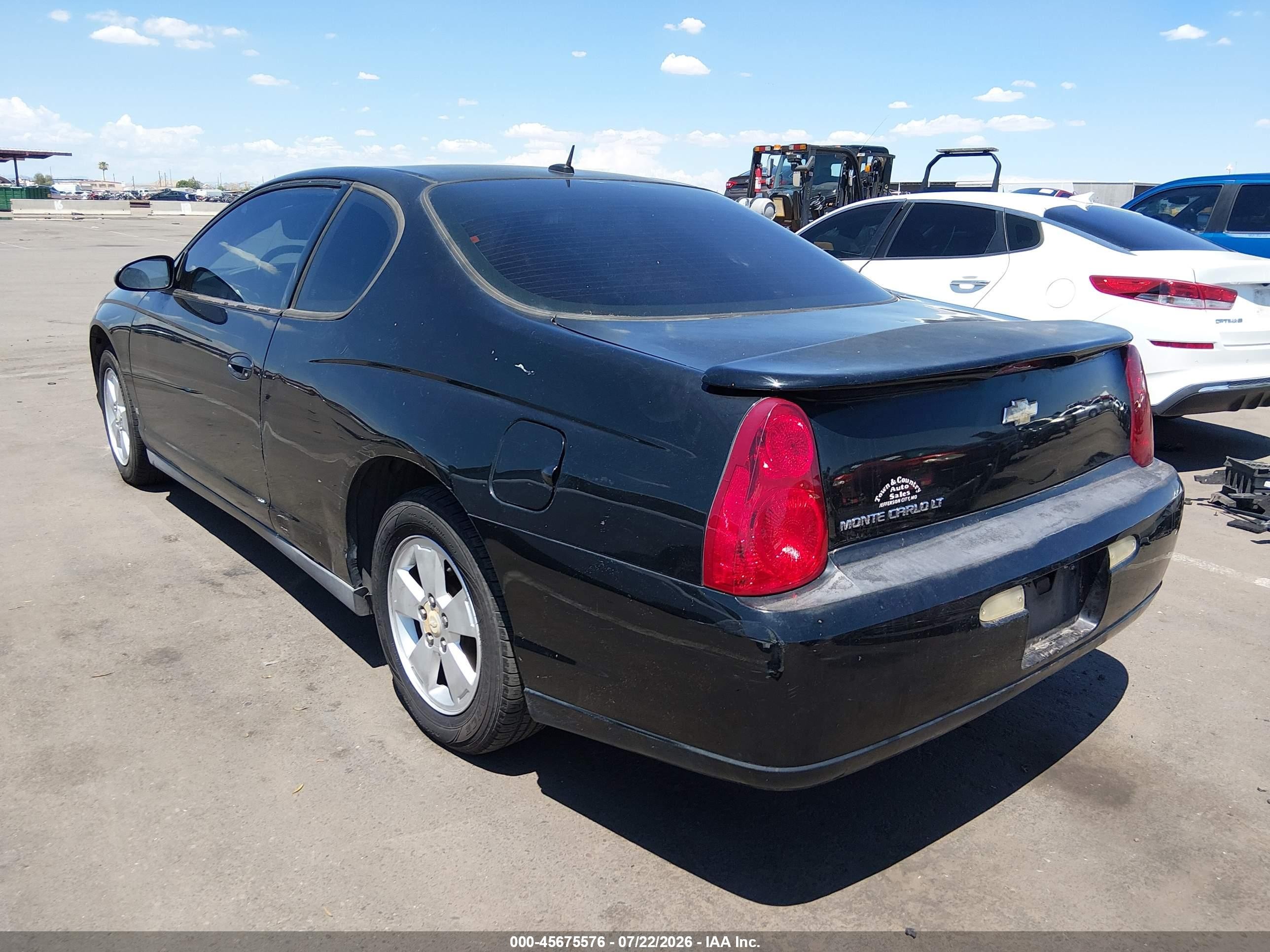 2006 Chevrolet Monte Carlo Lt Black vin: 2G1WM15K469244191