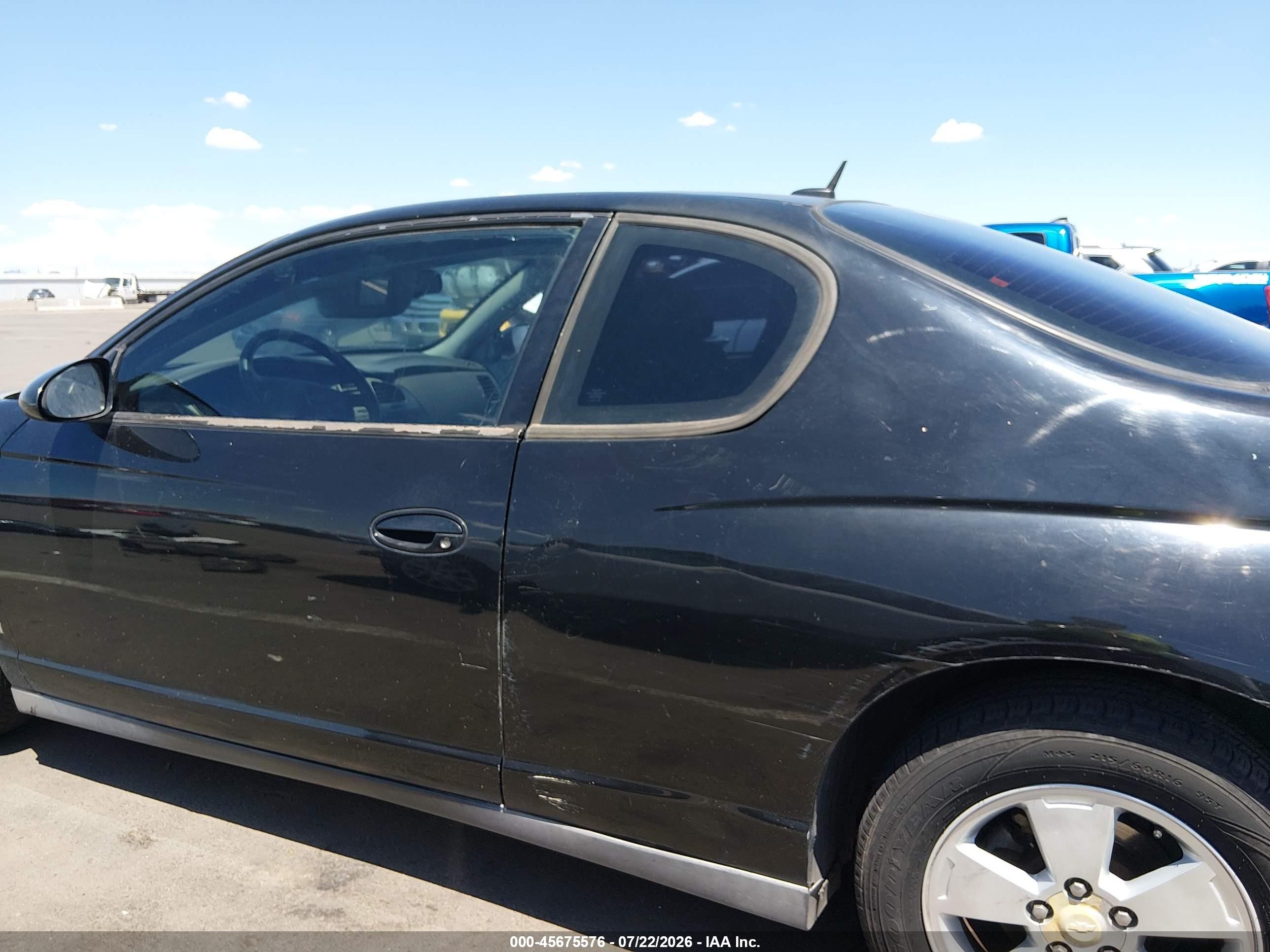2006 Chevrolet Monte Carlo Lt Black vin: 2G1WM15K469244191