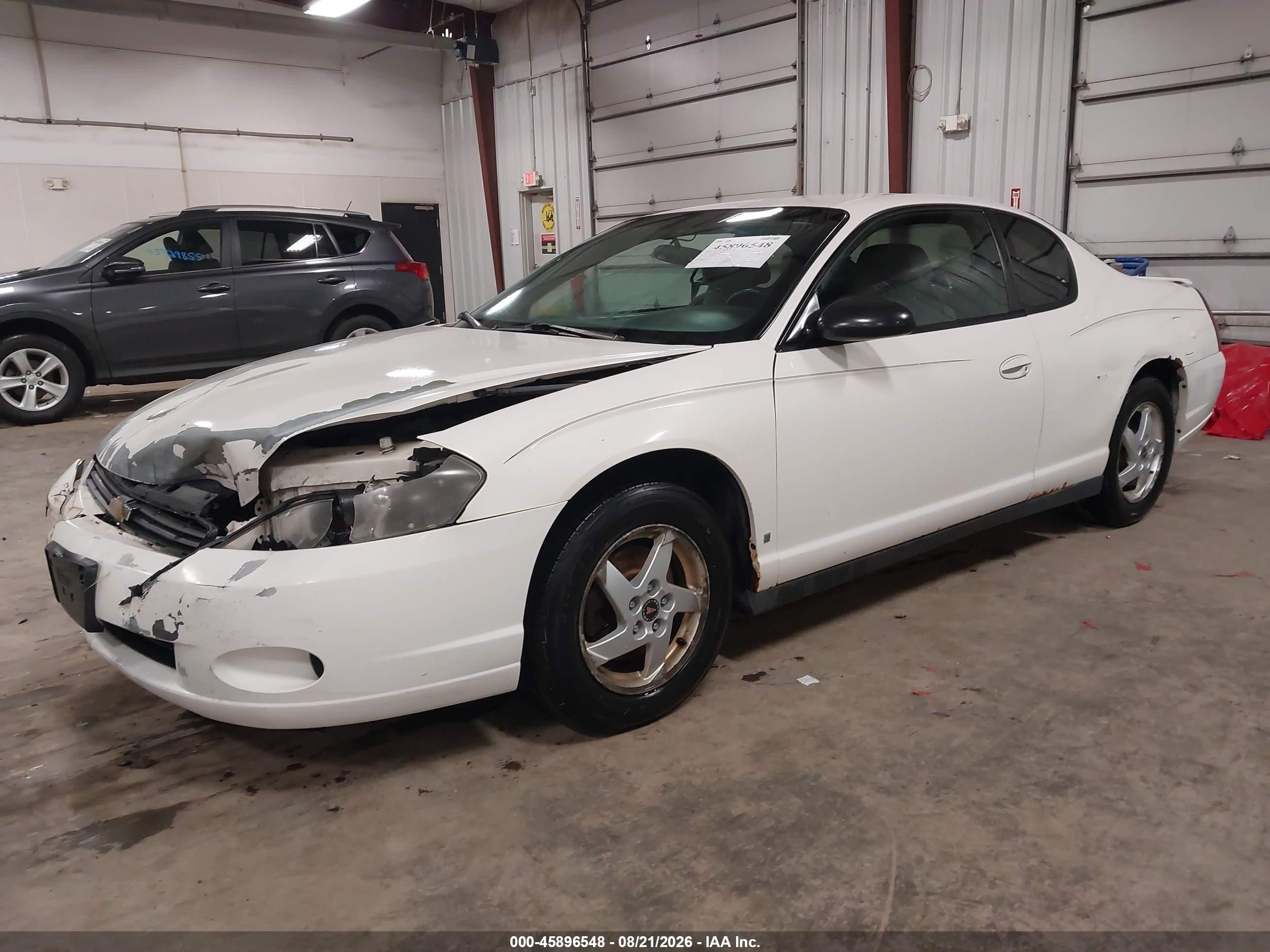 2006 Chevrolet Monte Carlo Lt White vin: 2G1WM15KX69291757