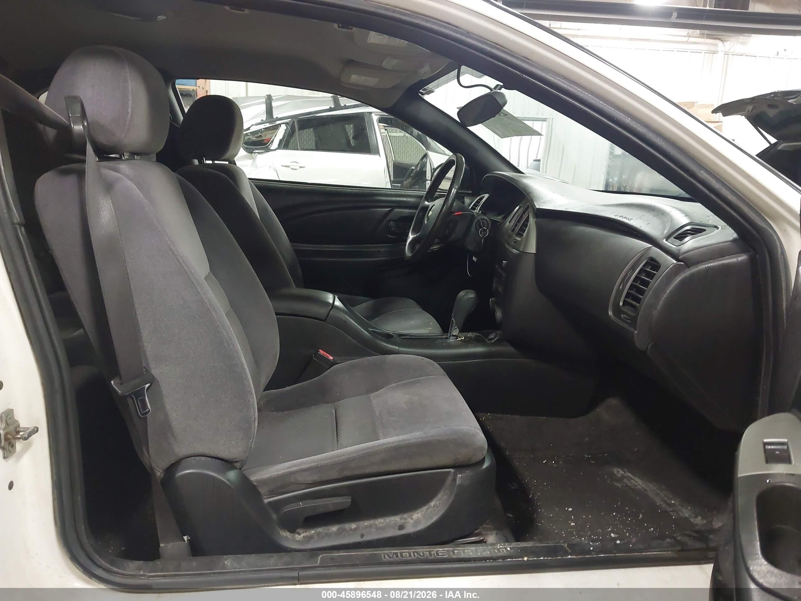 2006 Chevrolet Monte Carlo Lt White vin: 2G1WM15KX69291757