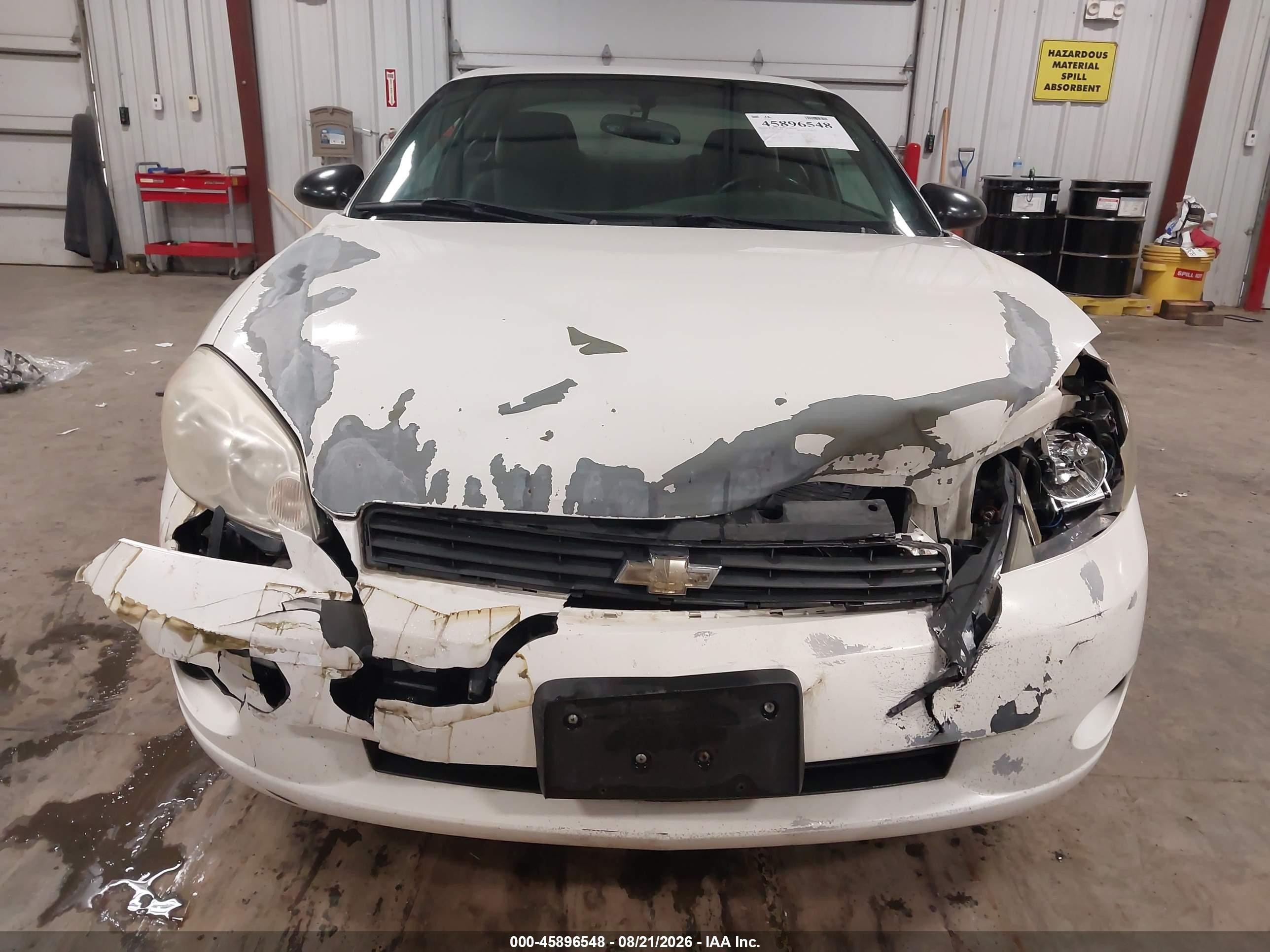 2006 Chevrolet Monte Carlo Lt White vin: 2G1WM15KX69291757