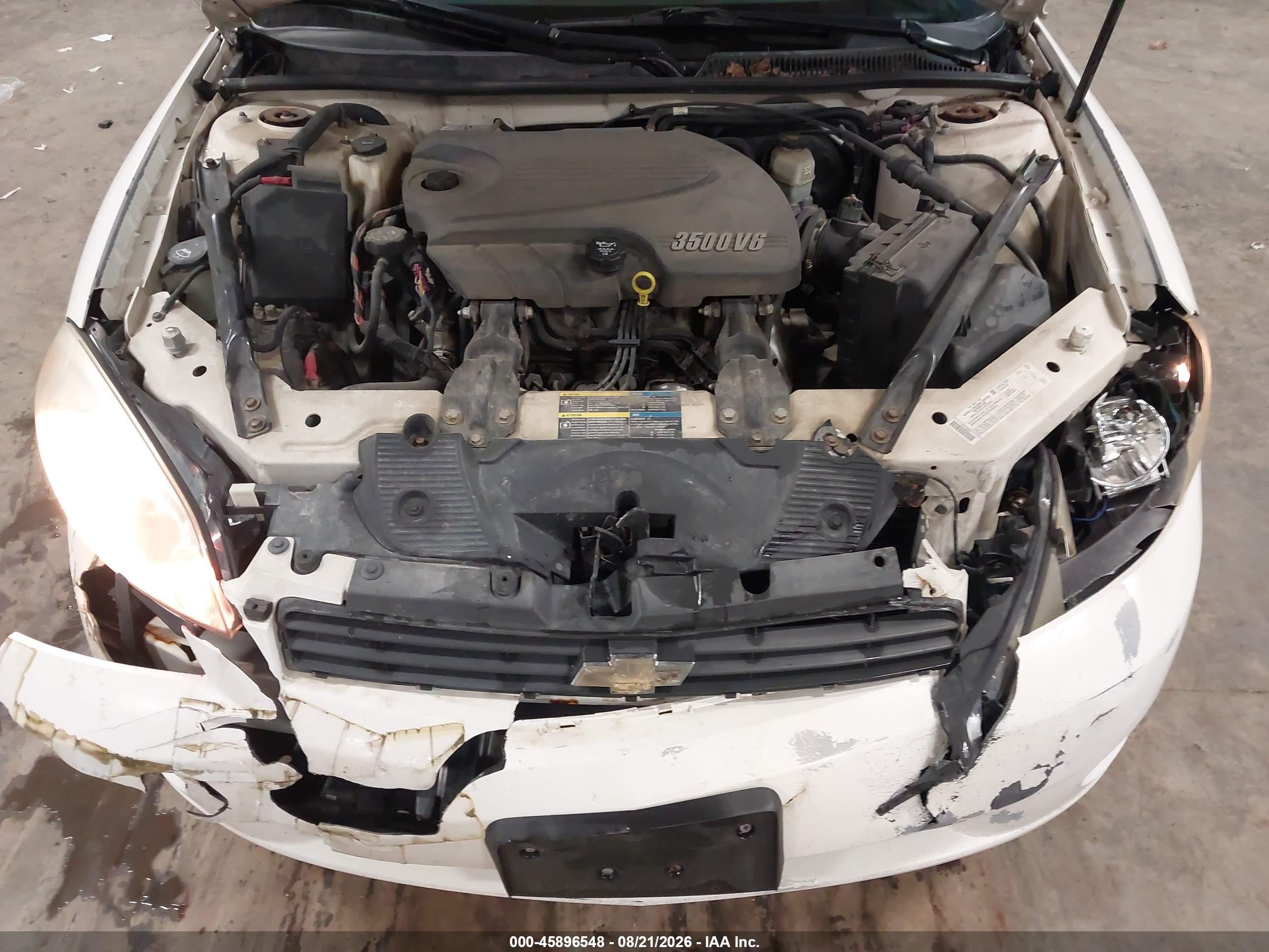 2006 Chevrolet Monte Carlo Lt White vin: 2G1WM15KX69291757