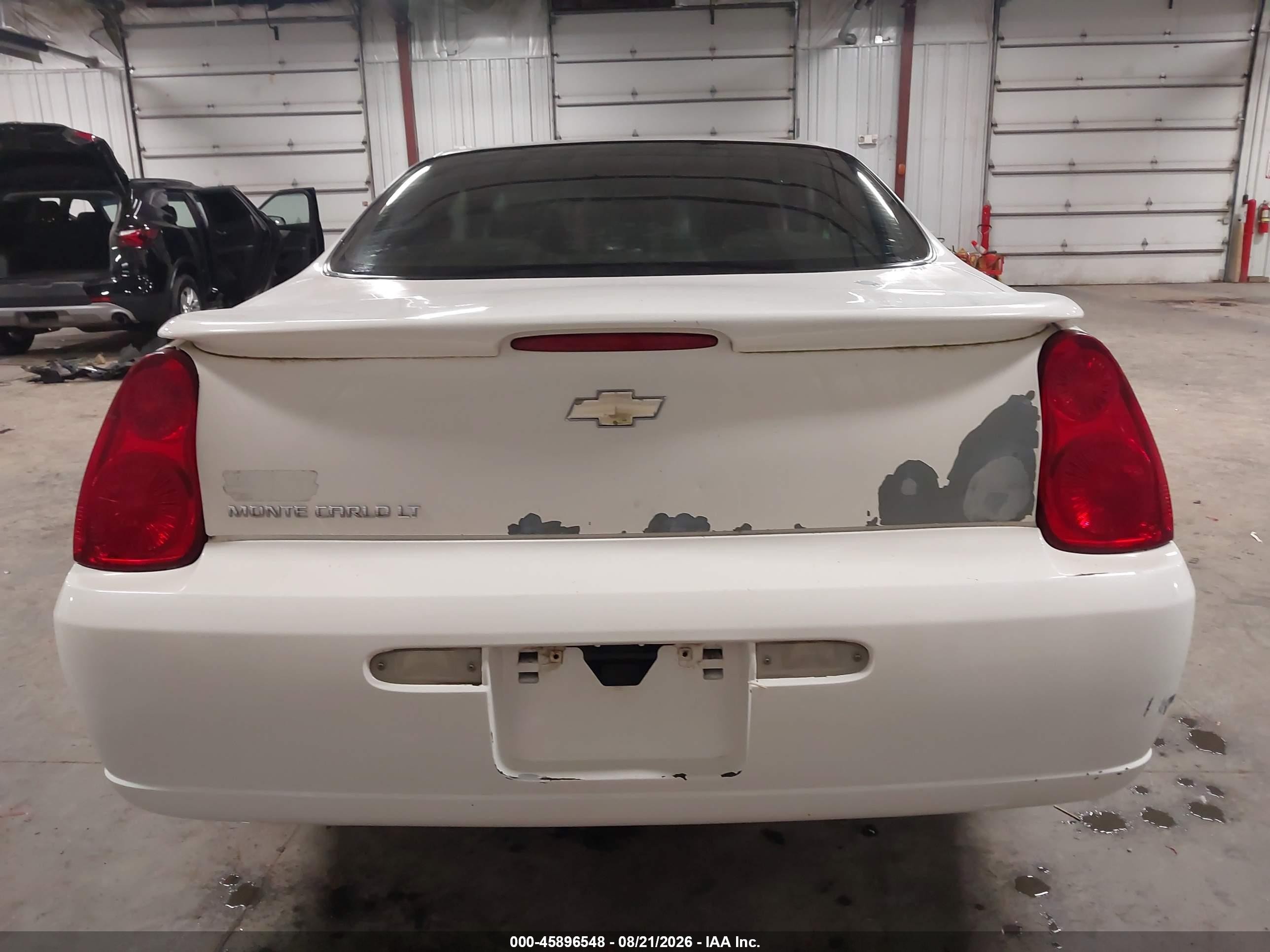 2006 Chevrolet Monte Carlo Lt White vin: 2G1WM15KX69291757