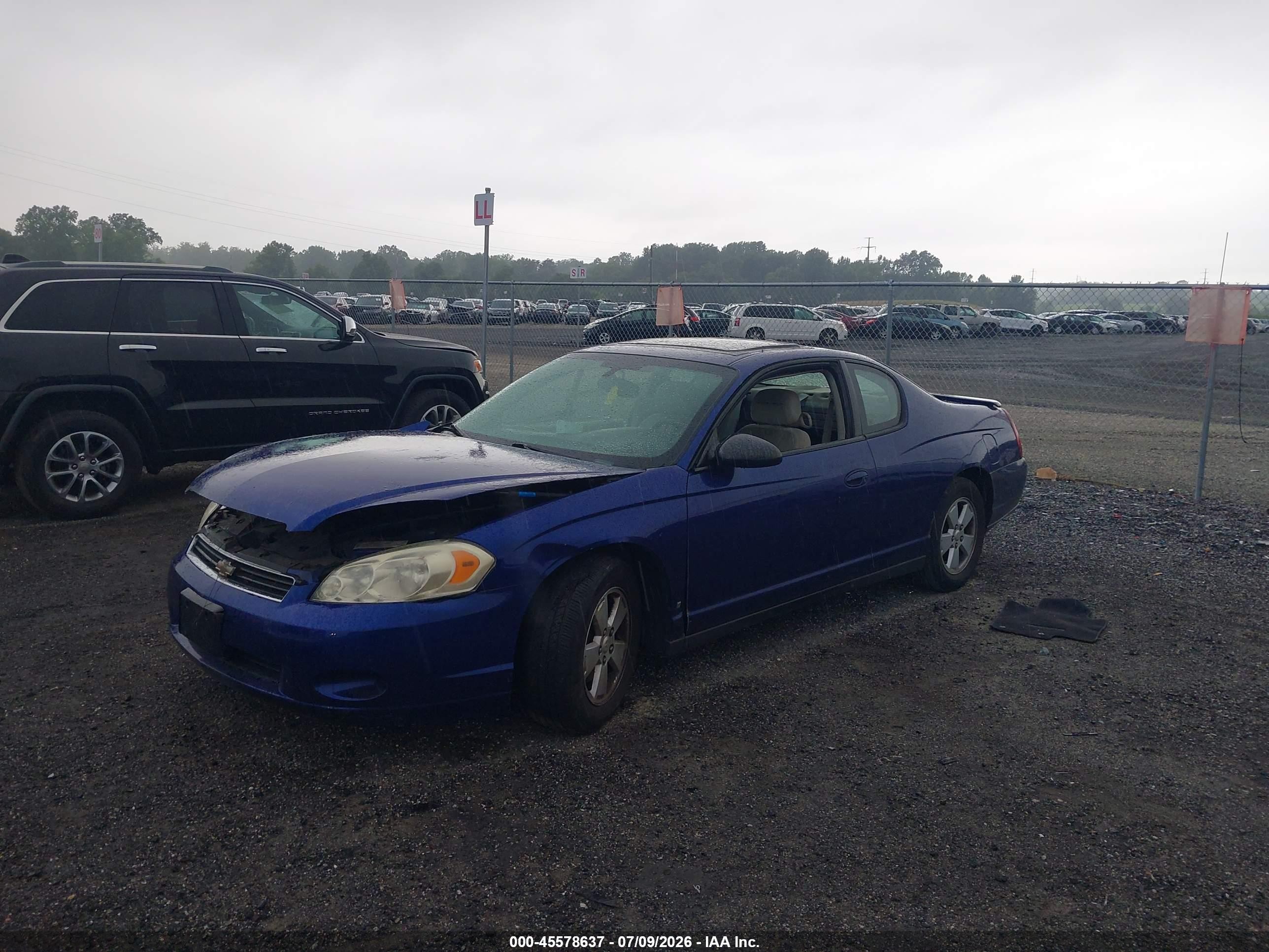 2006 Chevrolet Monte Carlo Lt Blue vin: 2G1WM16K769158839