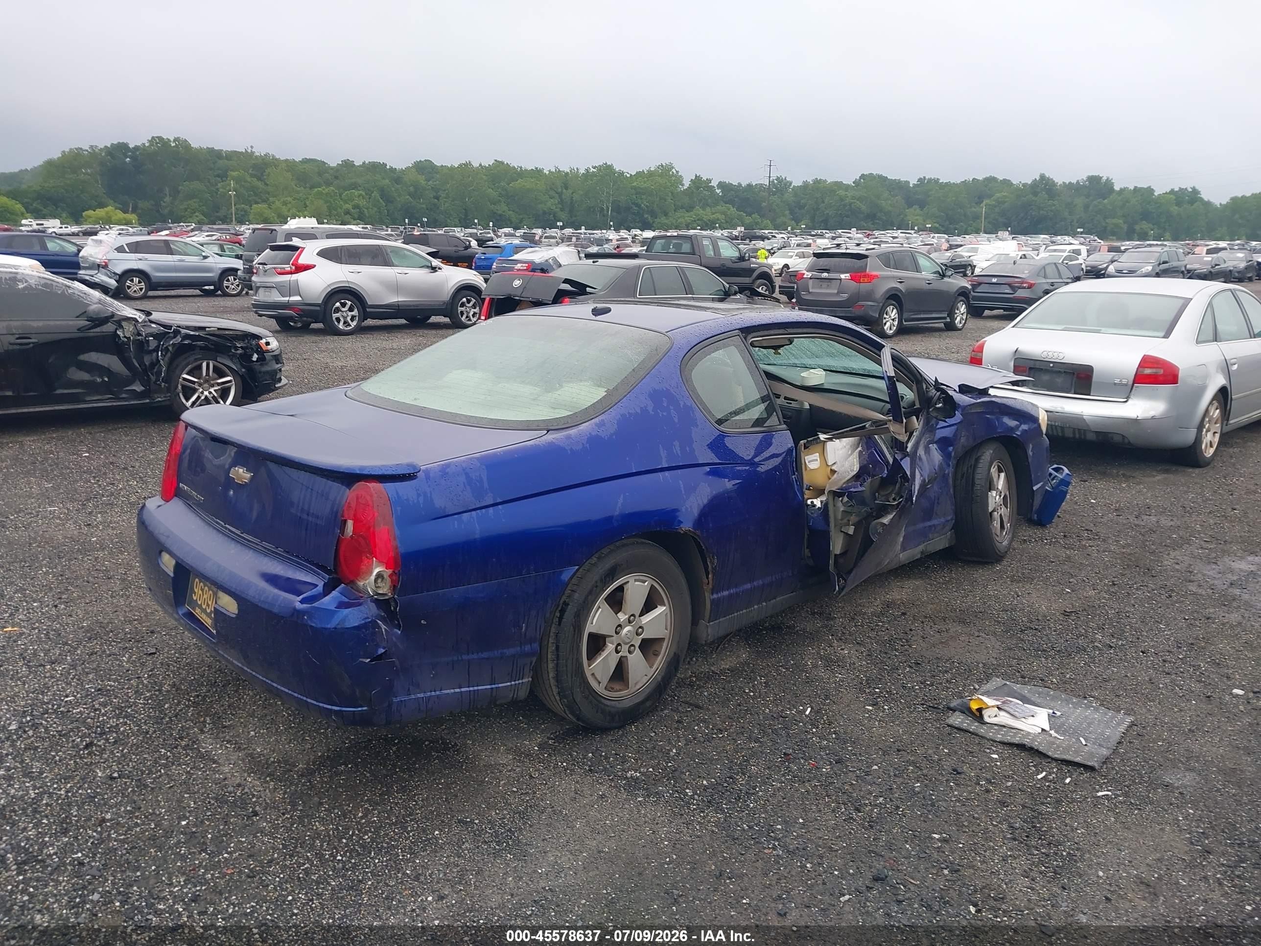 2006 Chevrolet Monte Carlo Lt Blue vin: 2G1WM16K769158839