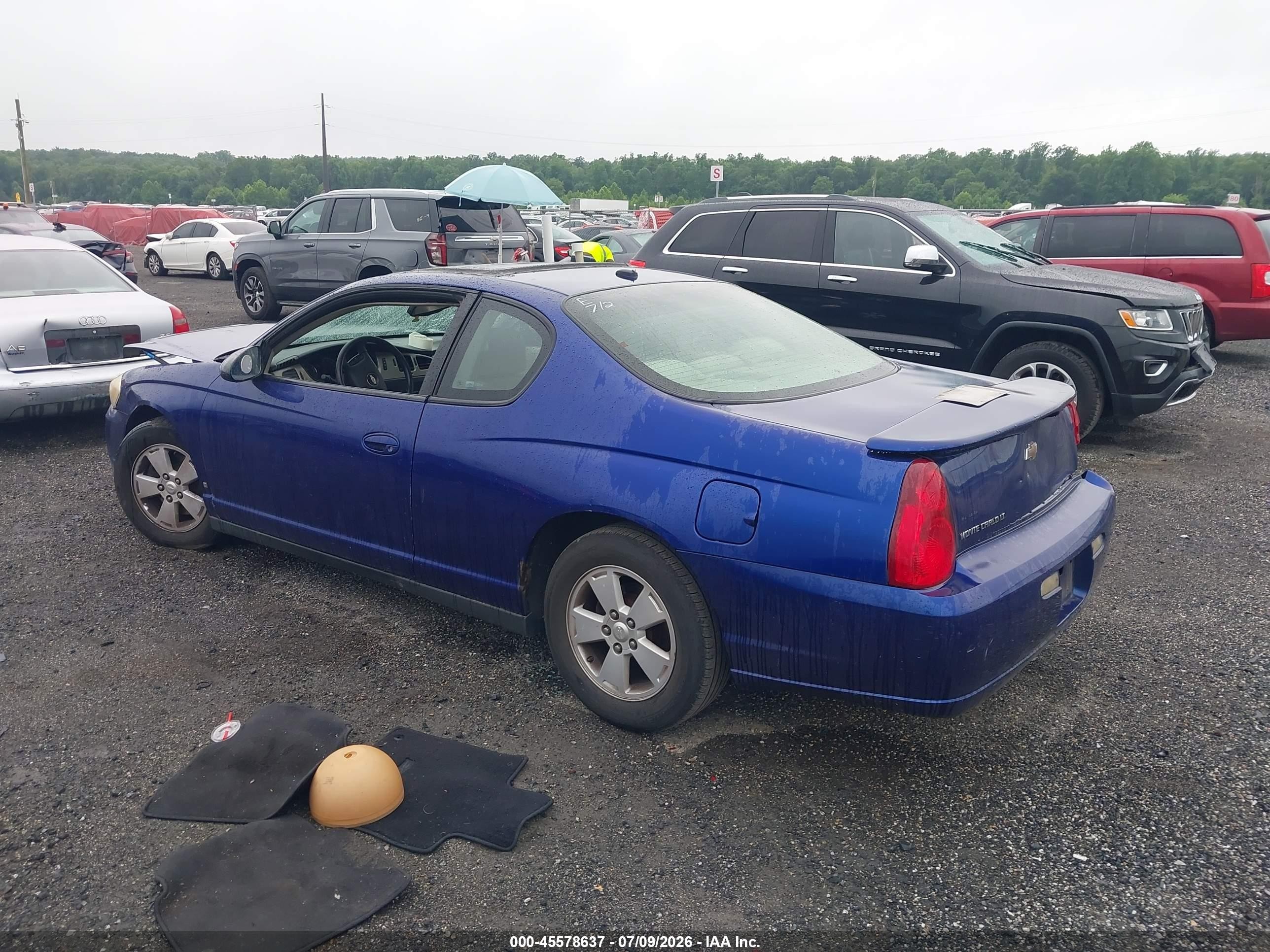 2006 Chevrolet Monte Carlo Lt Blue vin: 2G1WM16K769158839