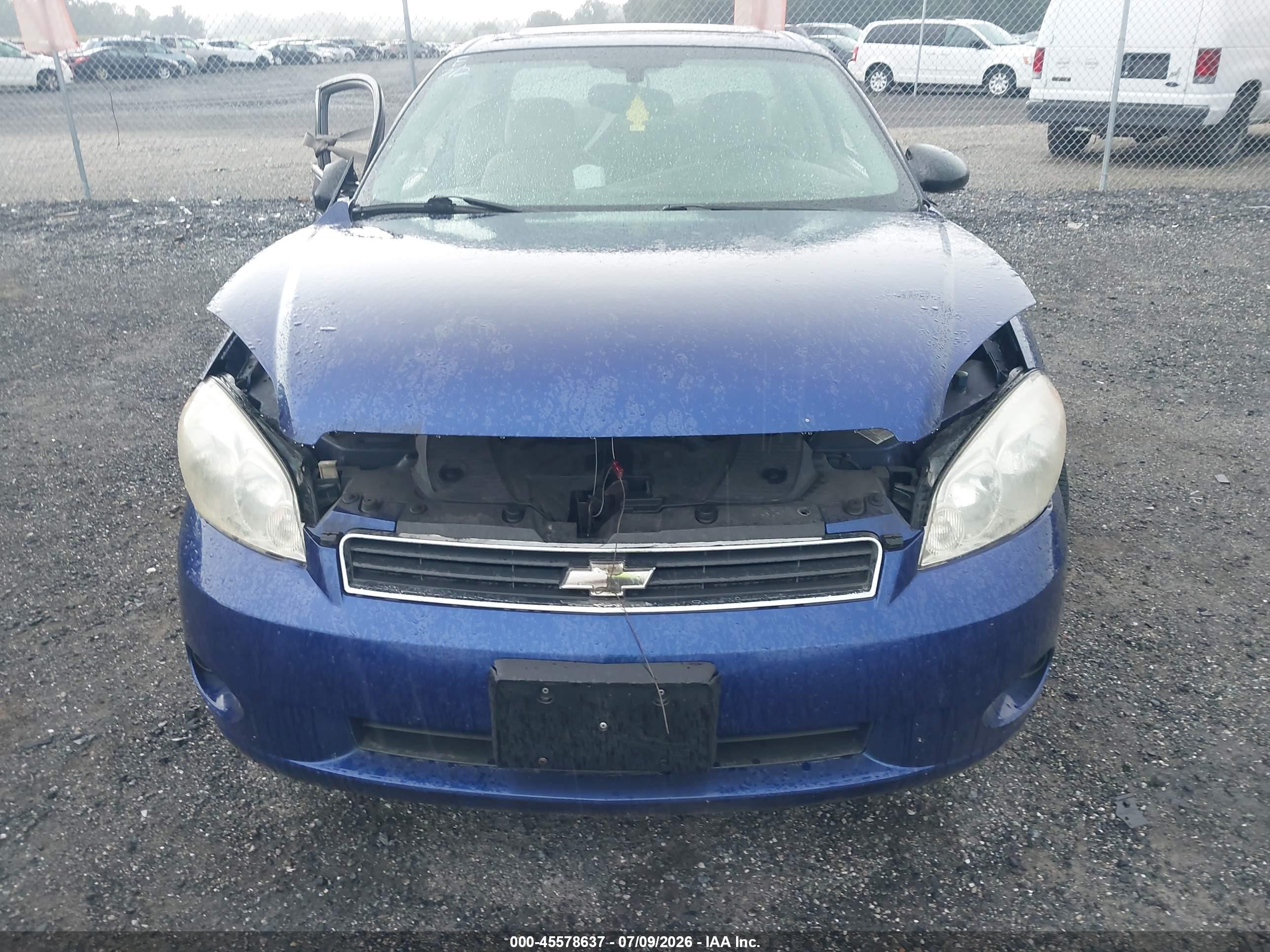 2006 Chevrolet Monte Carlo Lt Blue vin: 2G1WM16K769158839