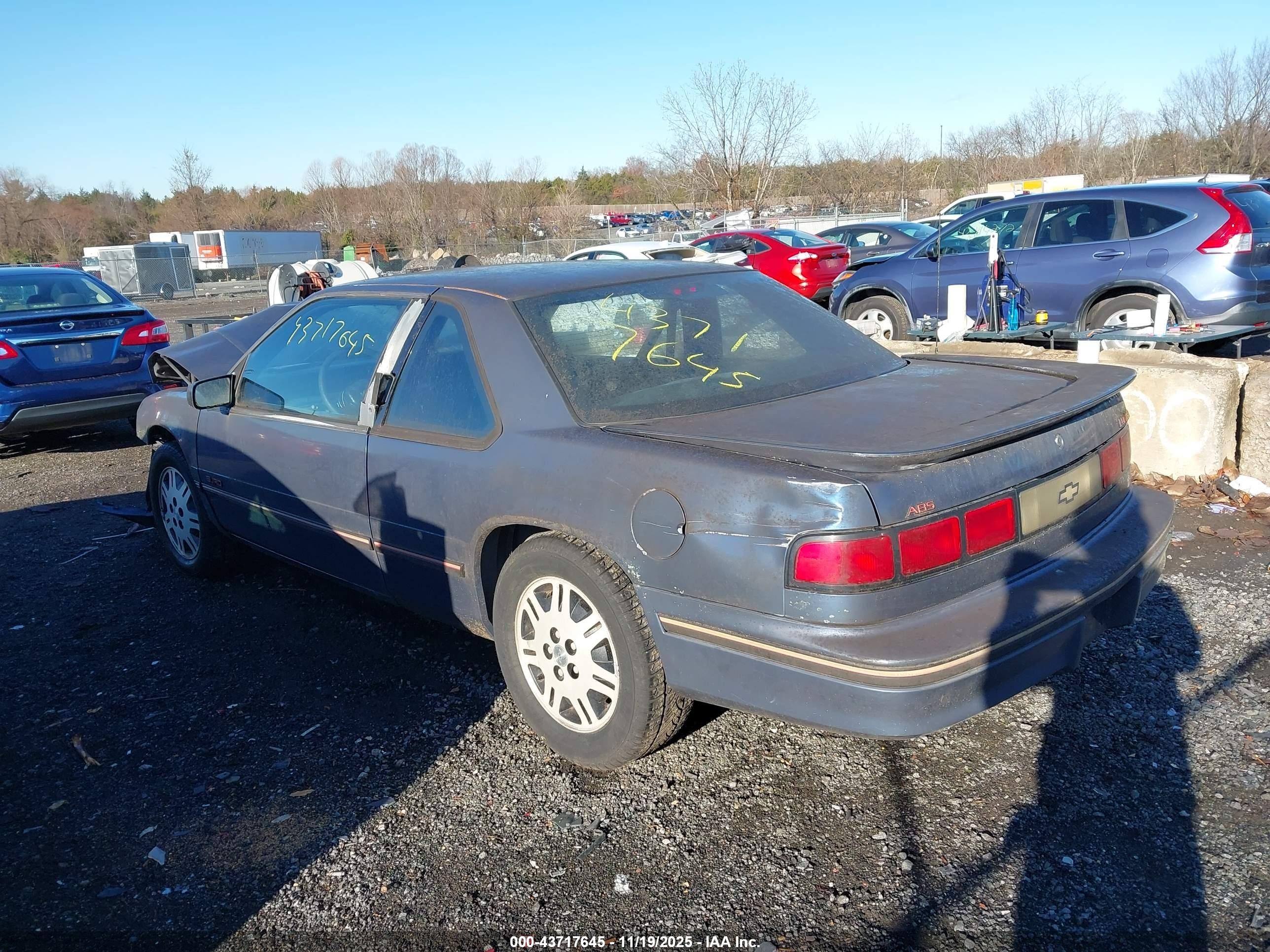 1993 Chevrolet Lumina Euro Blue vin: 2G1WN14T6P9116348