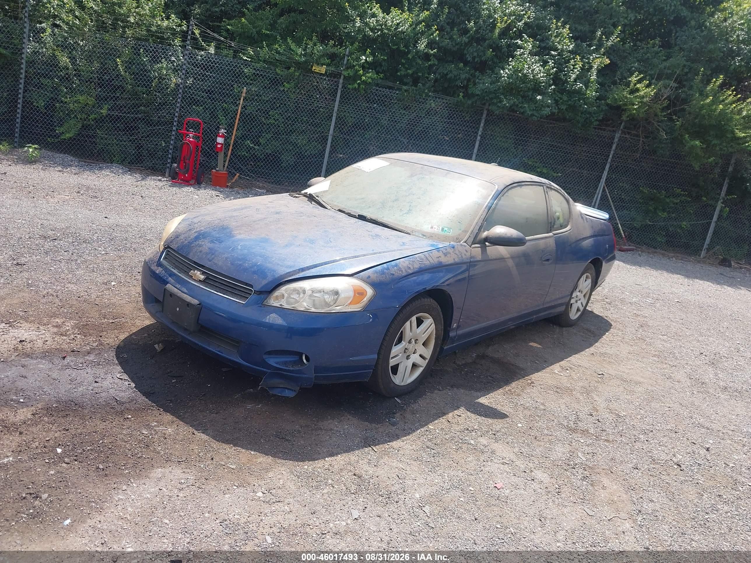 2006 Chevrolet Monte Carlo Ltz Blue vin: 2G1WN151269234098