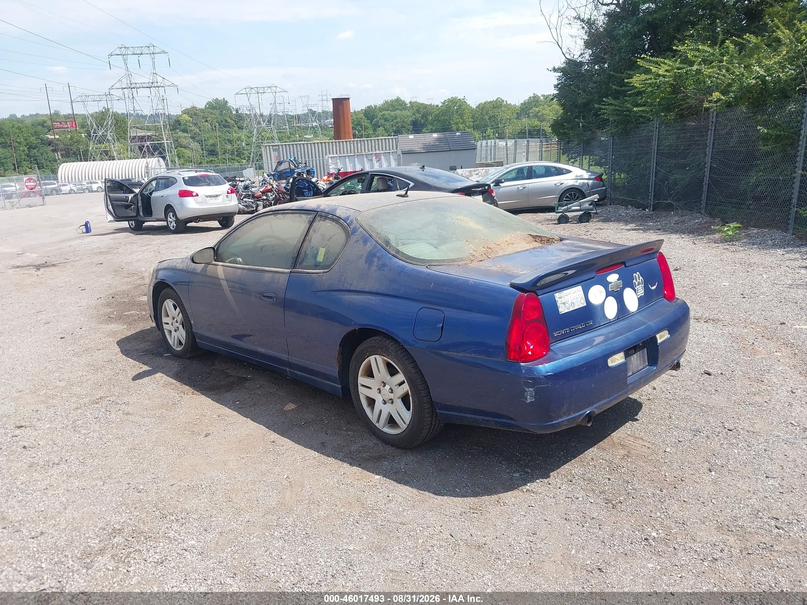 2006 Chevrolet Monte Carlo Ltz Blue vin: 2G1WN151269234098