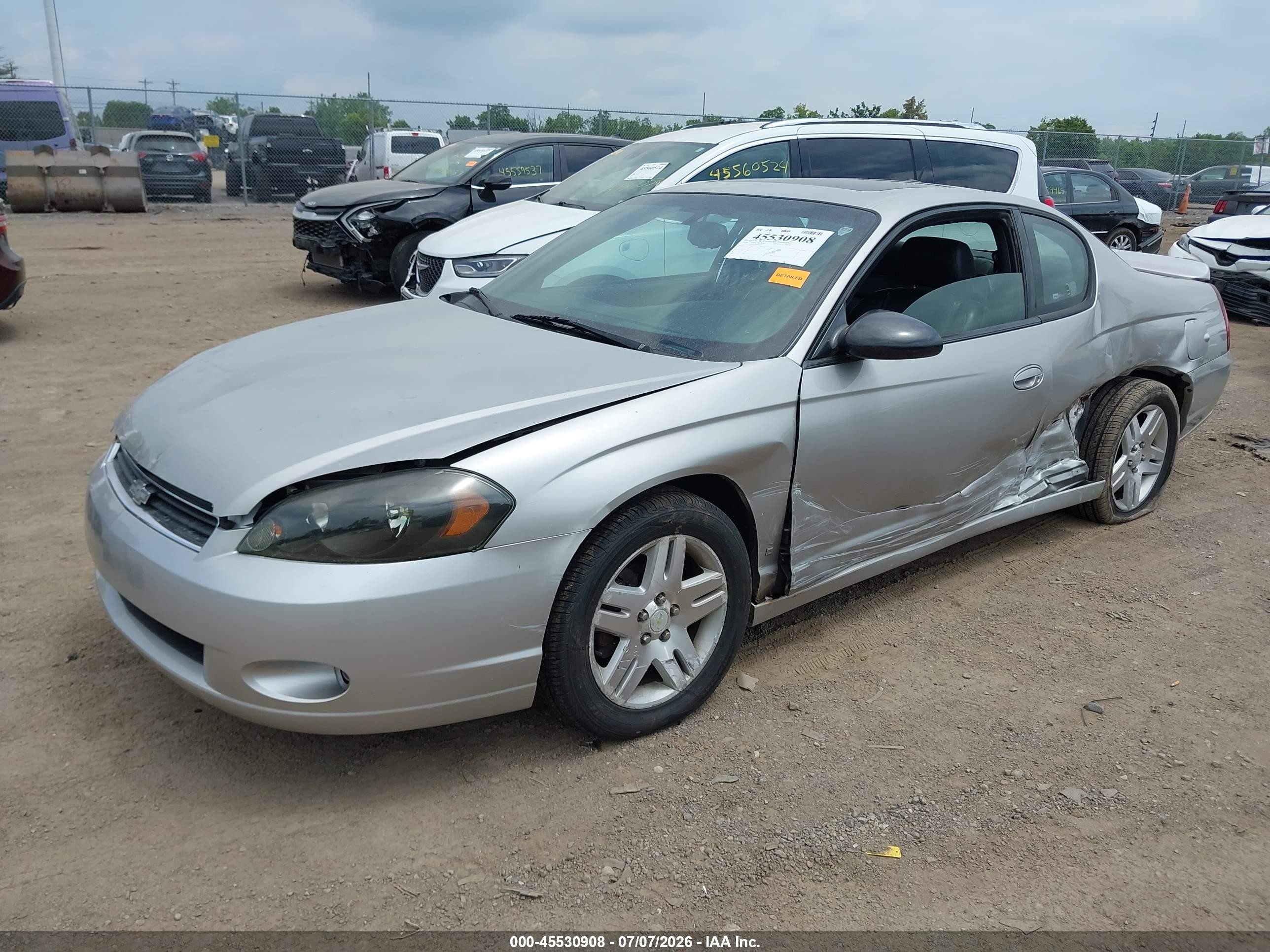 2006 Chevrolet Monte Carlo Ltz Silver vin: 2G1WN151269297217