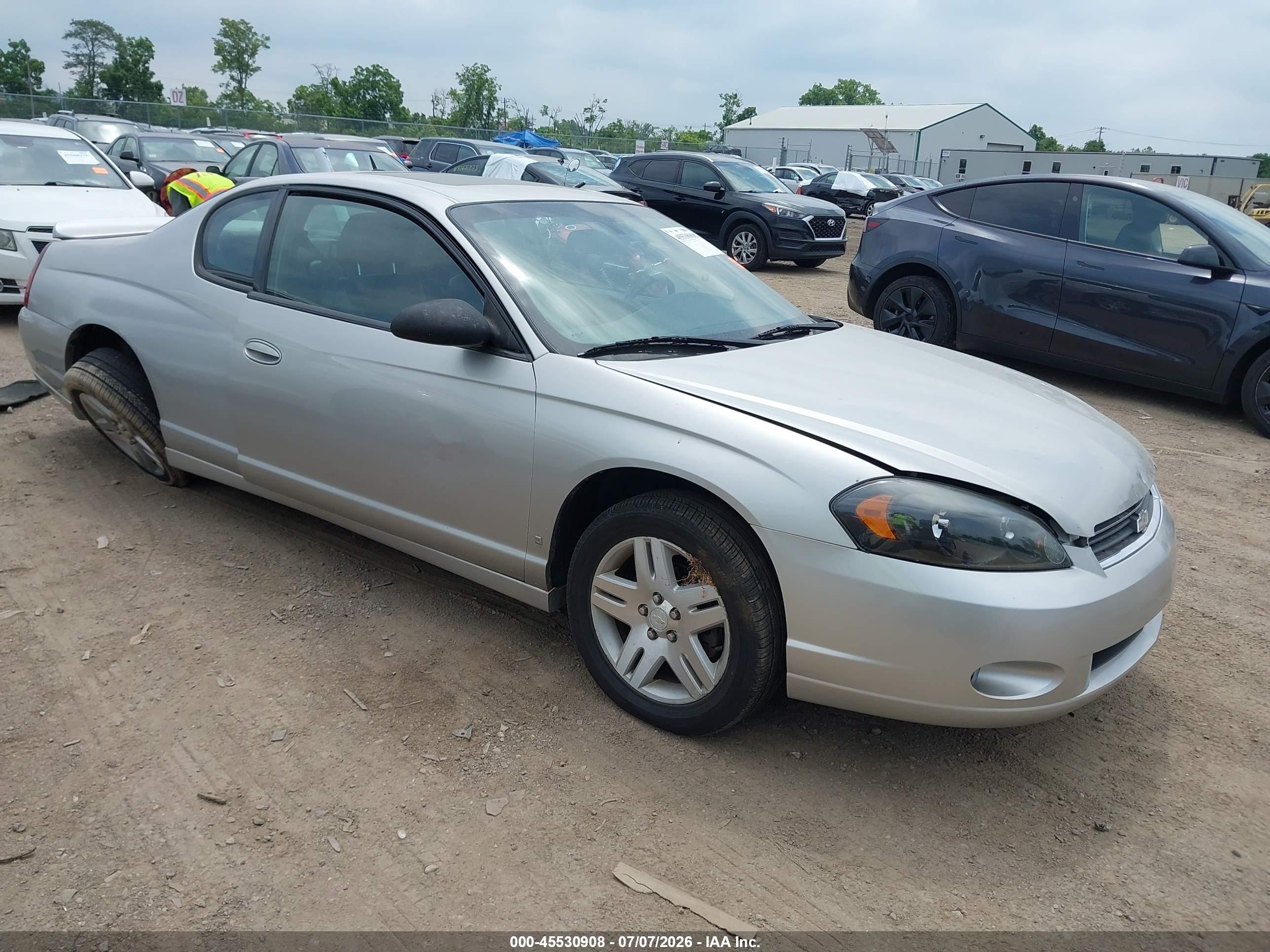 2006 Chevrolet Monte Carlo Ltz Silver vin: 2G1WN151269297217