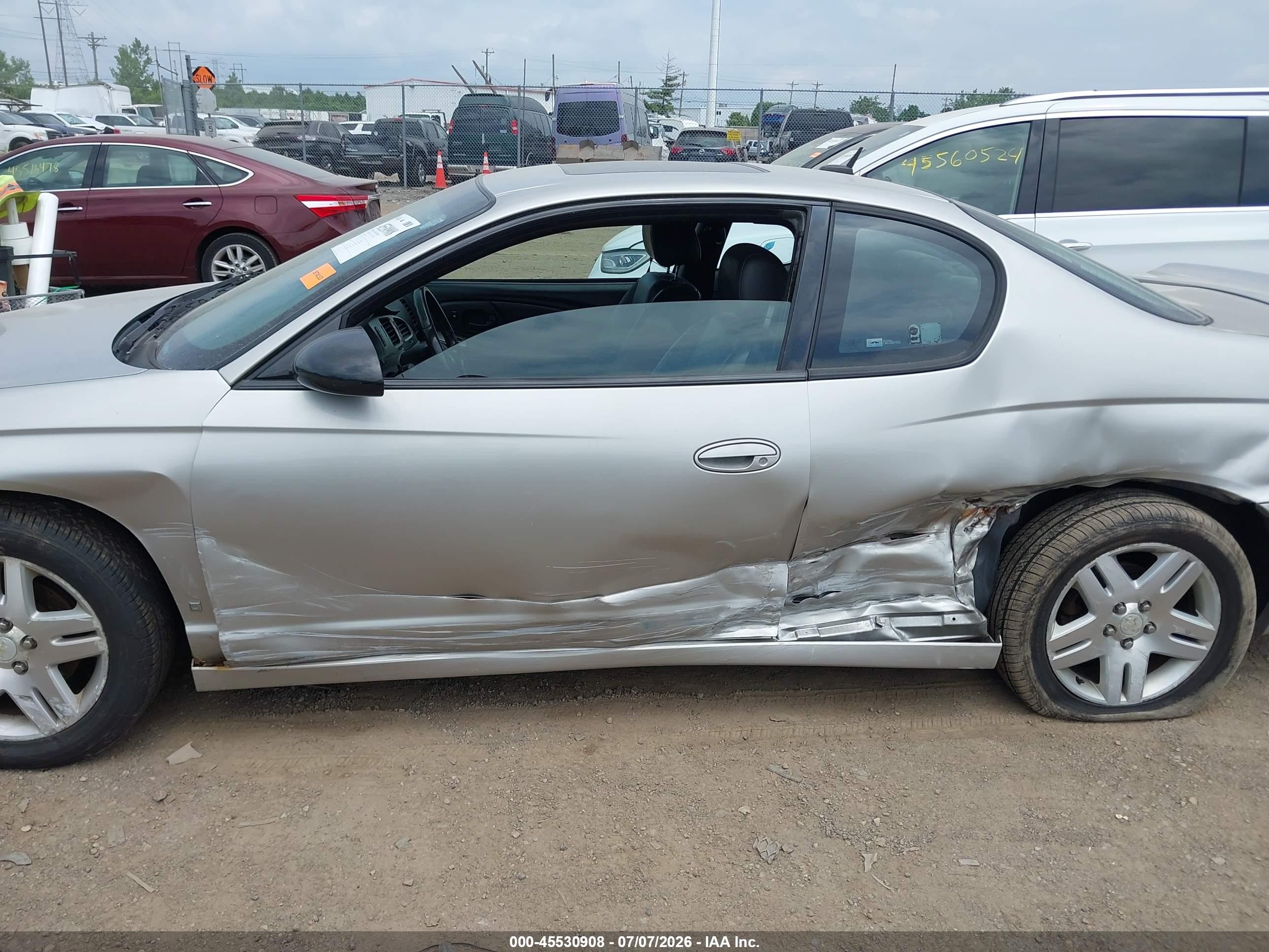 2006 Chevrolet Monte Carlo Ltz Silver vin: 2G1WN151269297217