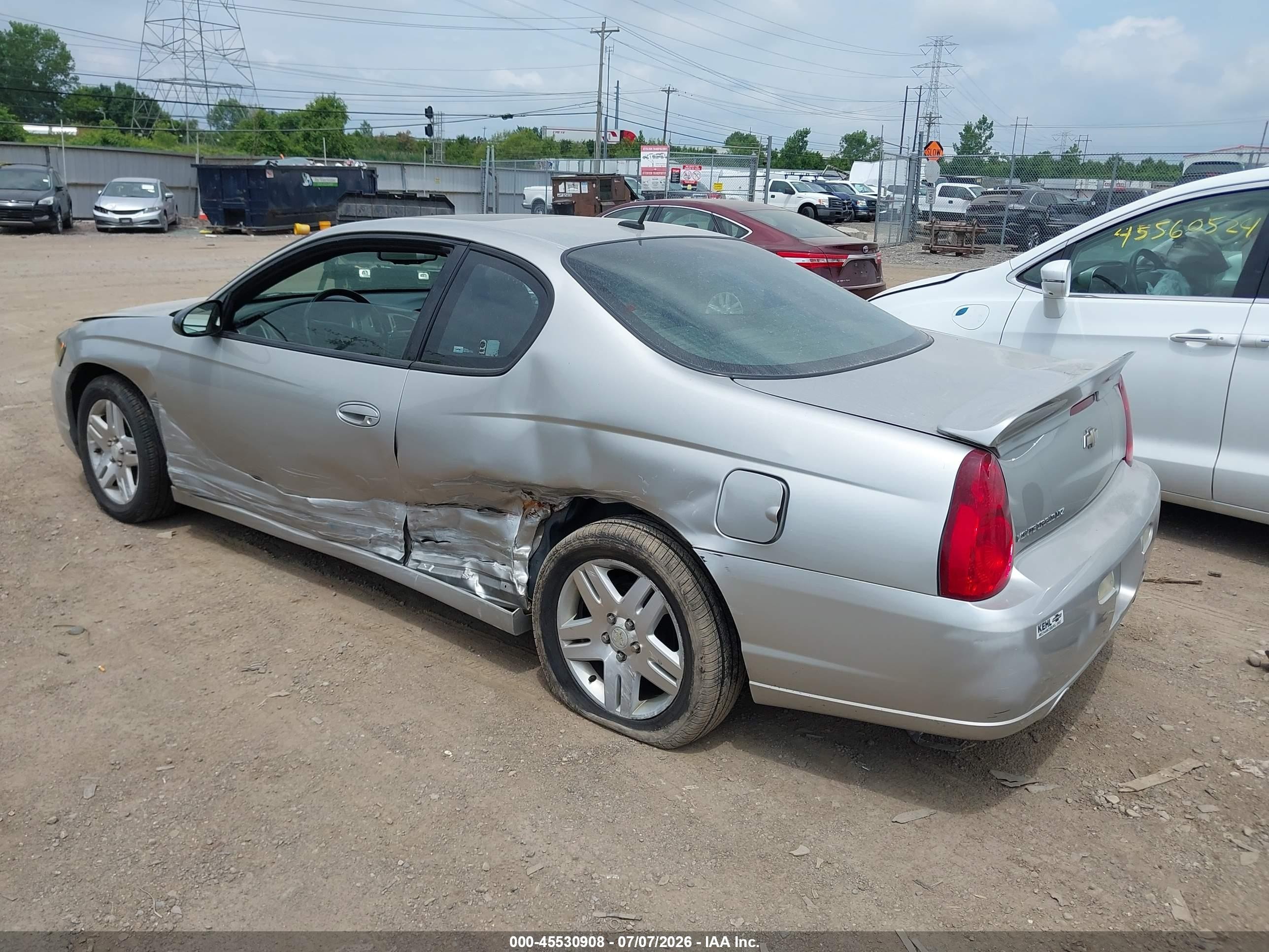 2006 Chevrolet Monte Carlo Ltz Silver vin: 2G1WN151269297217