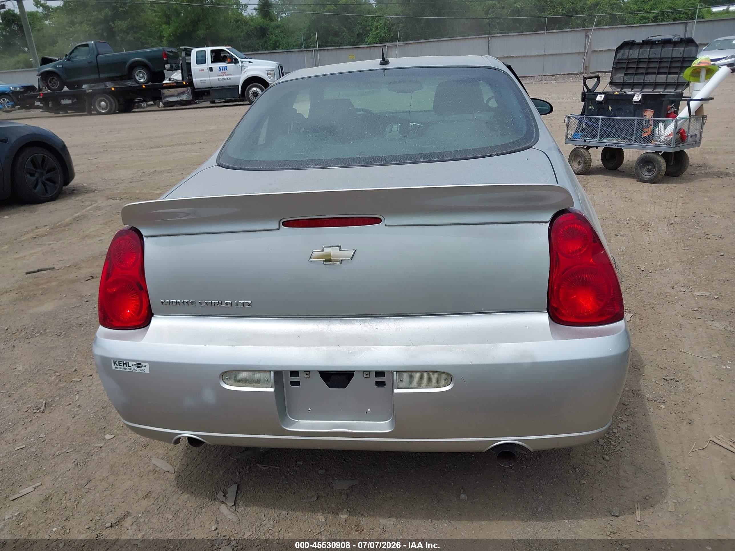 2006 Chevrolet Monte Carlo Ltz Silver vin: 2G1WN151269297217