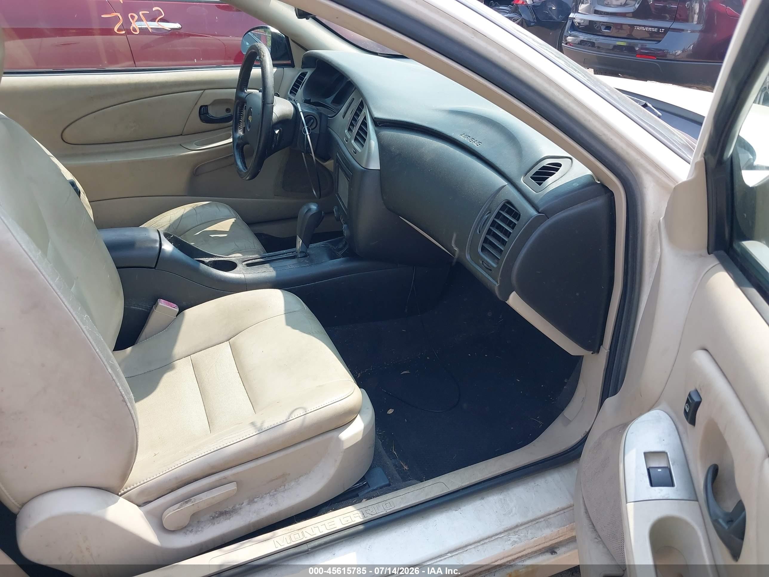 2006 Chevrolet Monte Carlo Ltz White vin: 2G1WN151869347585