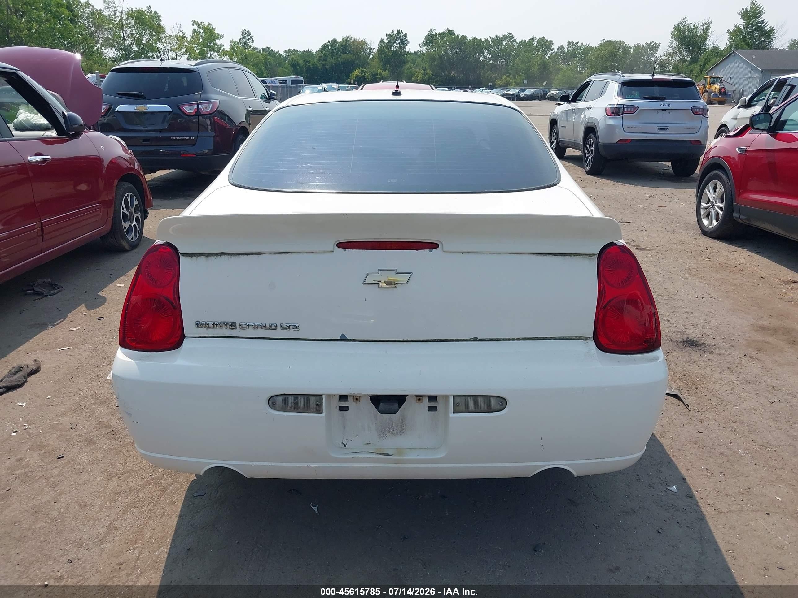 2006 Chevrolet Monte Carlo Ltz White vin: 2G1WN151869347585